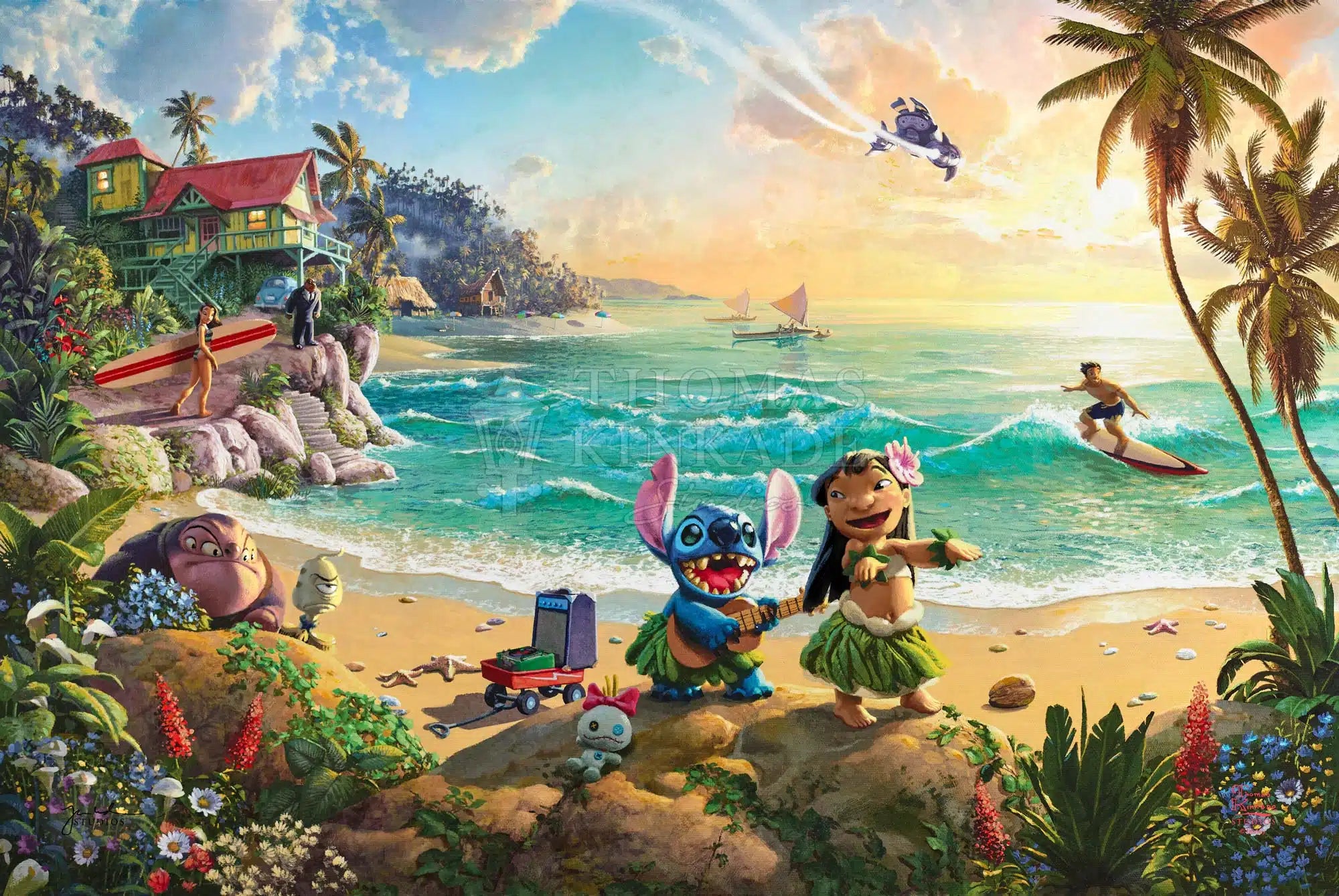 Stitch & Scrump (Lilo & Stitch) Disney Watercolor Art Print – Collector's  Outpost