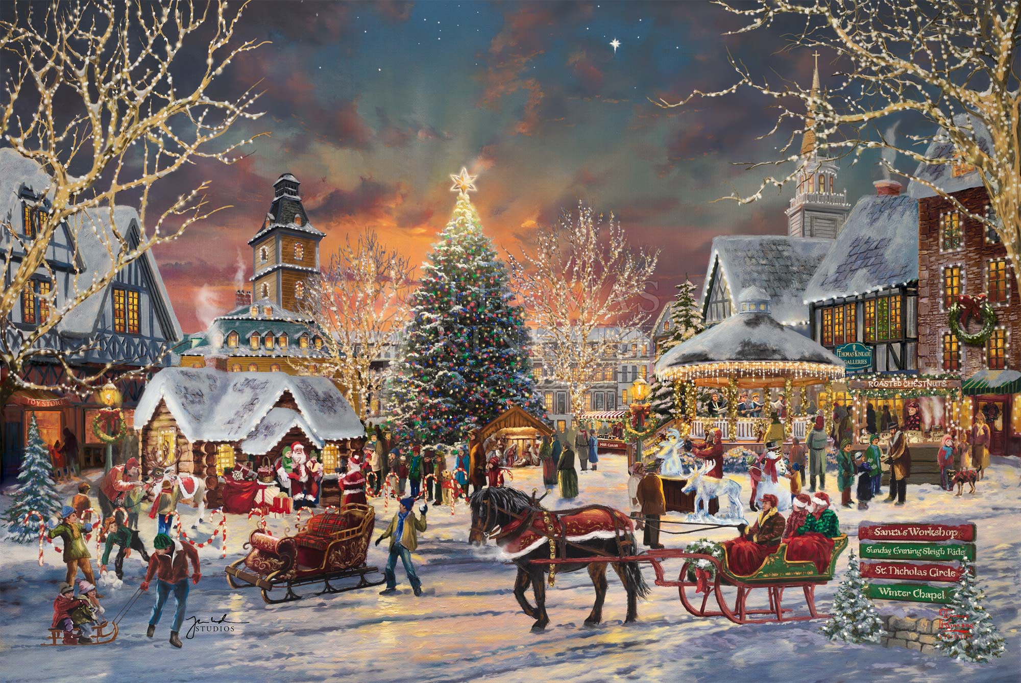 Thomas Kinkade Winter Desktop Thomas Kinkade Winter Desktop