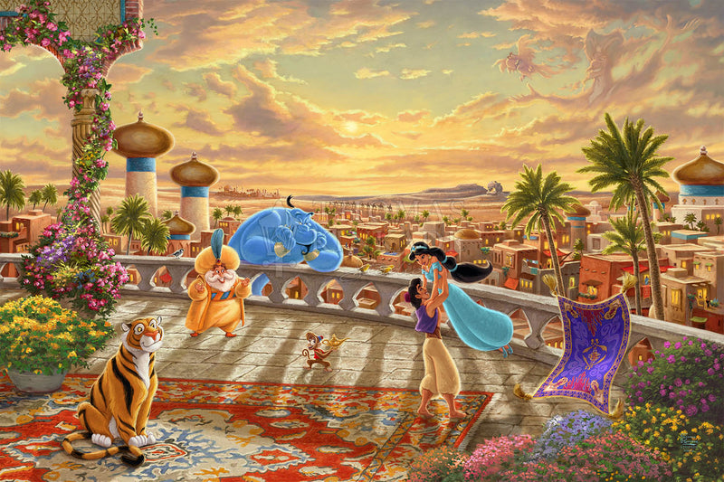 Disney Jasmine Dancing in the Desert Sunset