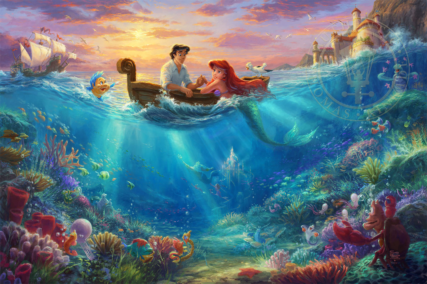 Disney The Little Mermaid Falling in Love – Thomas Kinkade Studios