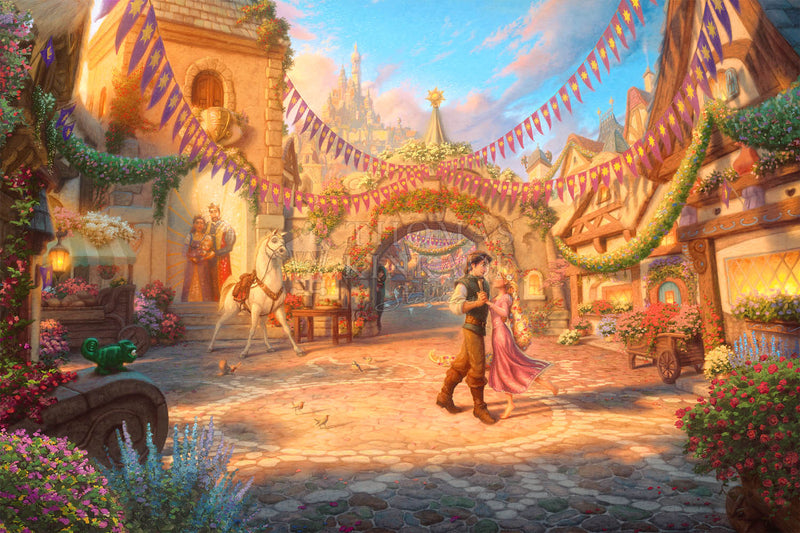 Disney Rapunzel Dancing in the Sunlit Courtyard