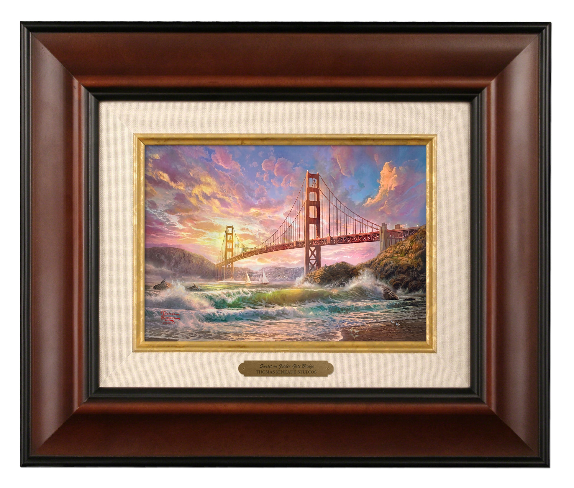 161415_BRW Sunset on Golden Gate Bridge 5X7 - Burl Frame.jpg