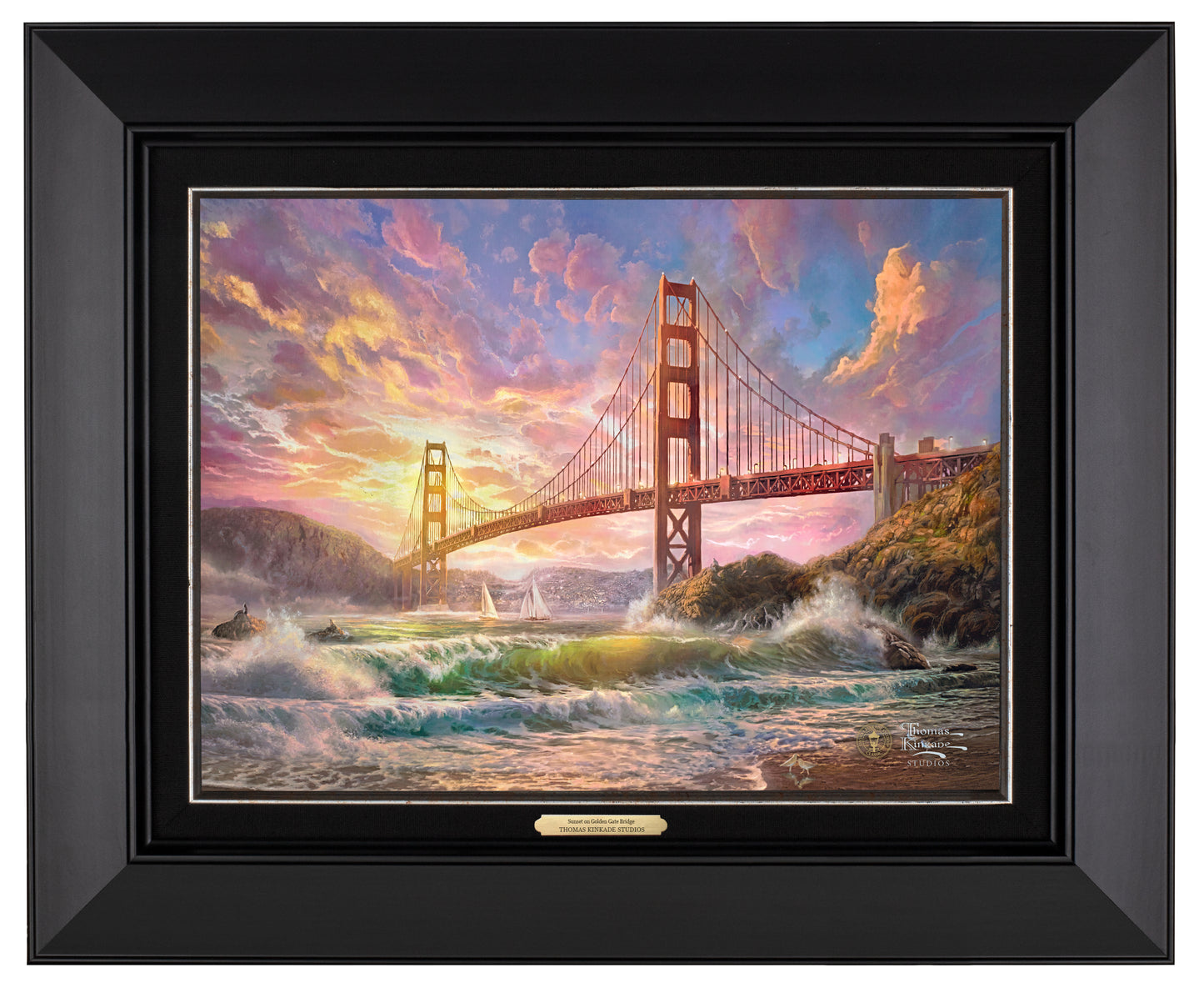 161422_f_CLF Sunset on Golden Gate Bridge 12X16 Classic - Black.jpg