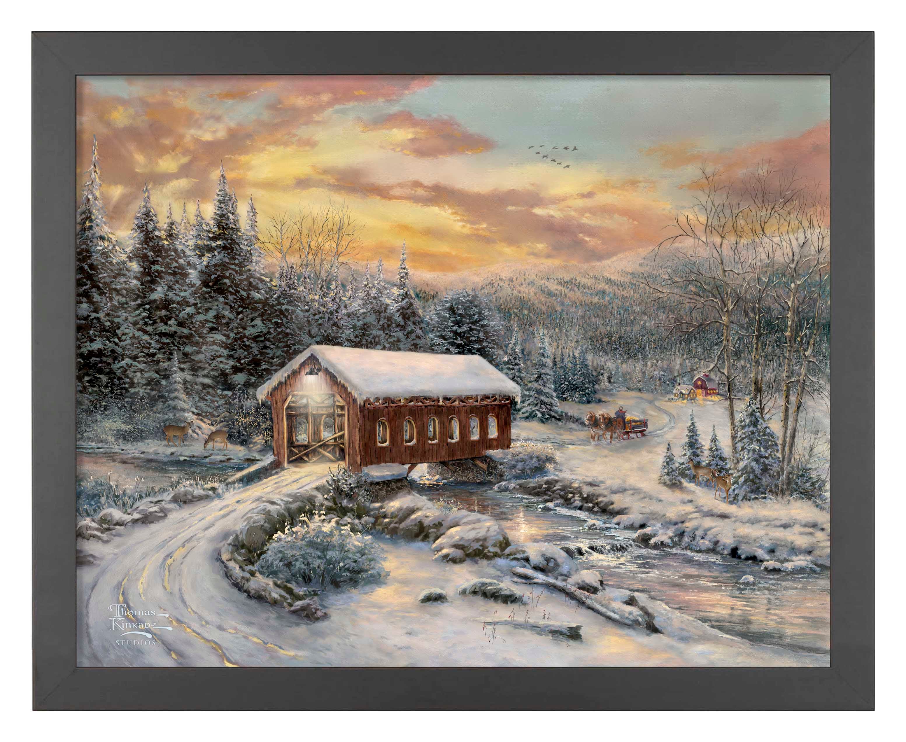 Christmas Winter Snow Scene, Christmas Print, Christmas Art, Peaceful  Winter Scene, Winter Landscape Print 