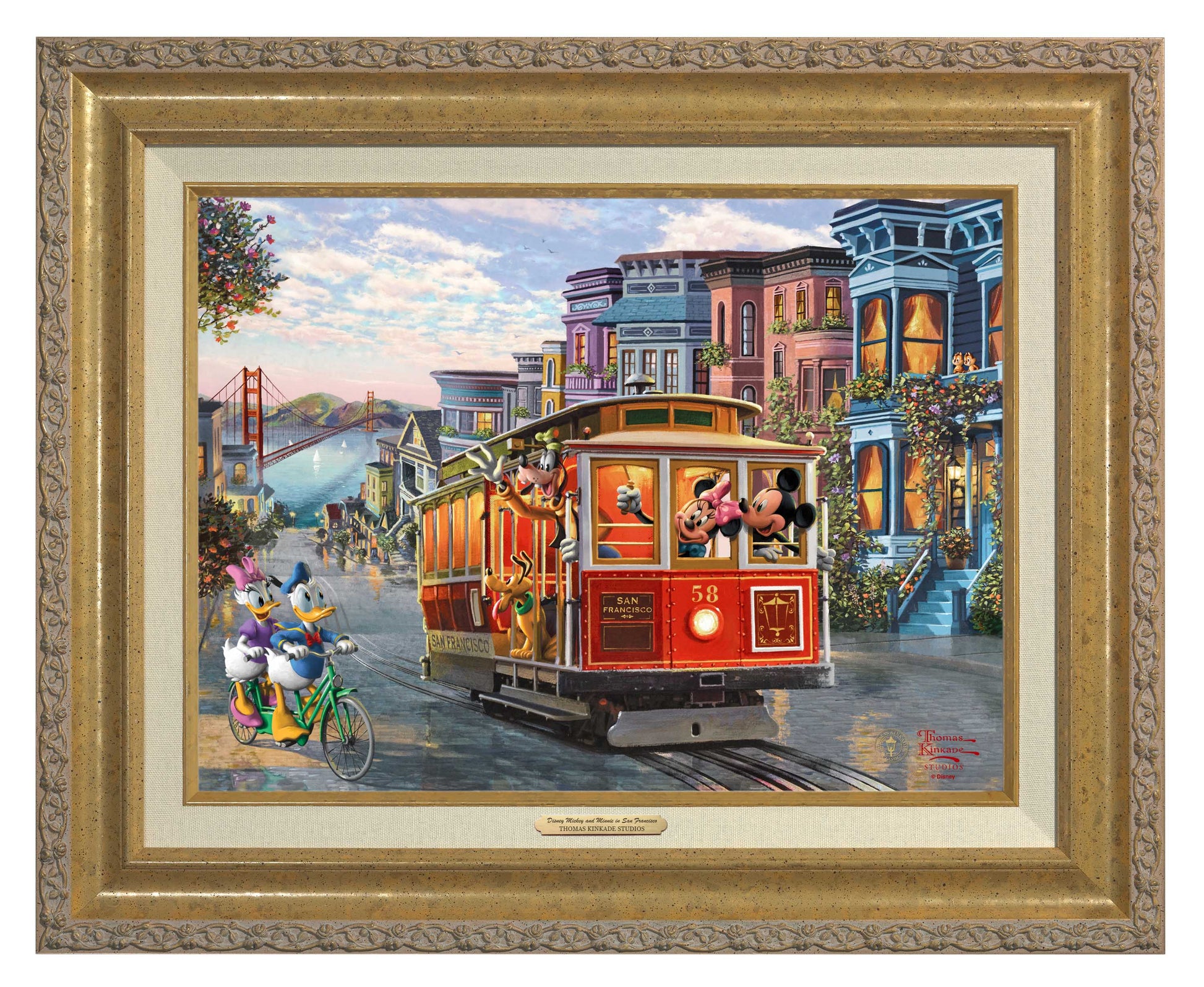 165604_CLF Disney Mickey and Minnie in San Francisco 12X16 Classic - Gold.jpg