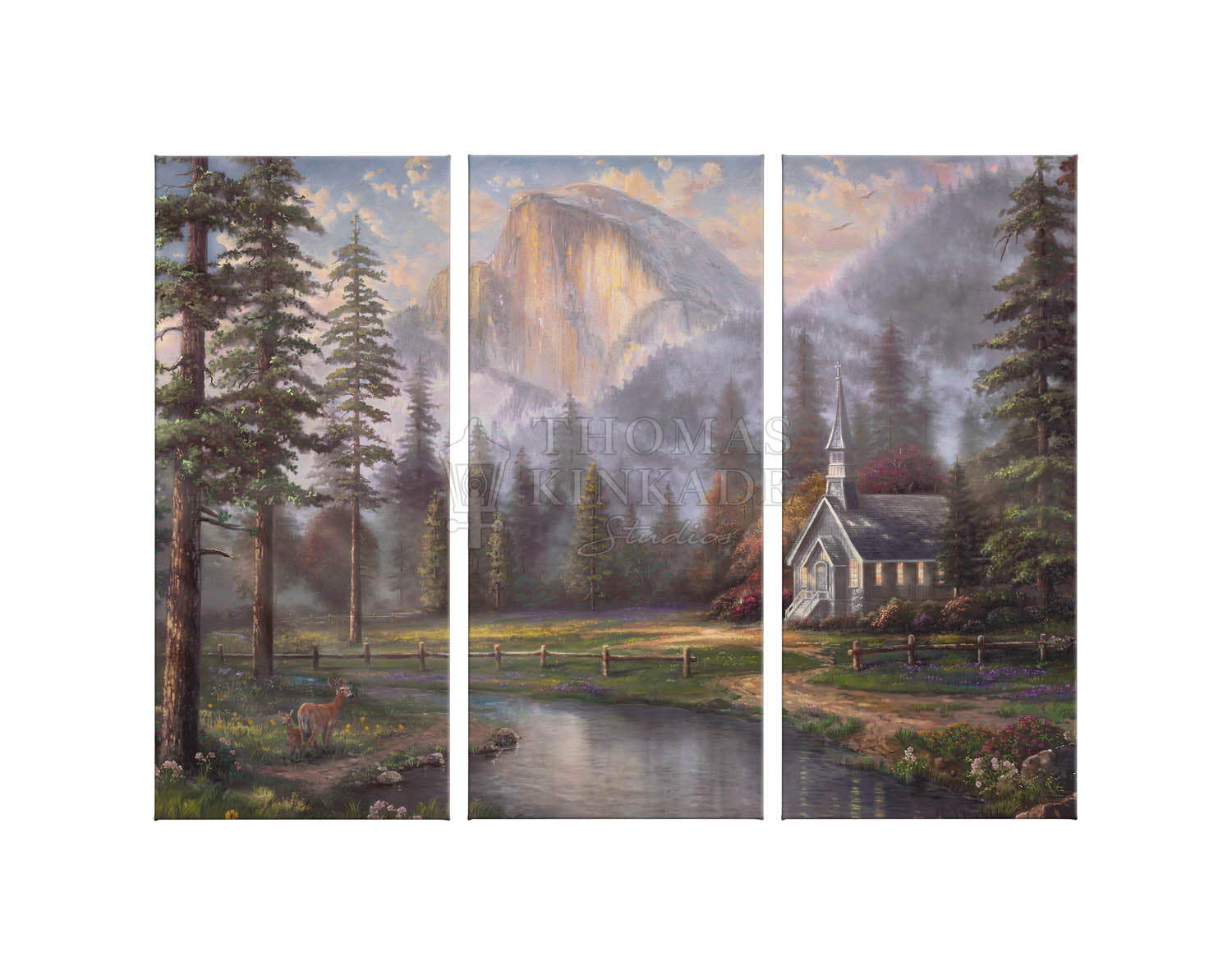 Set outlet of 3 Thomas Kinkade