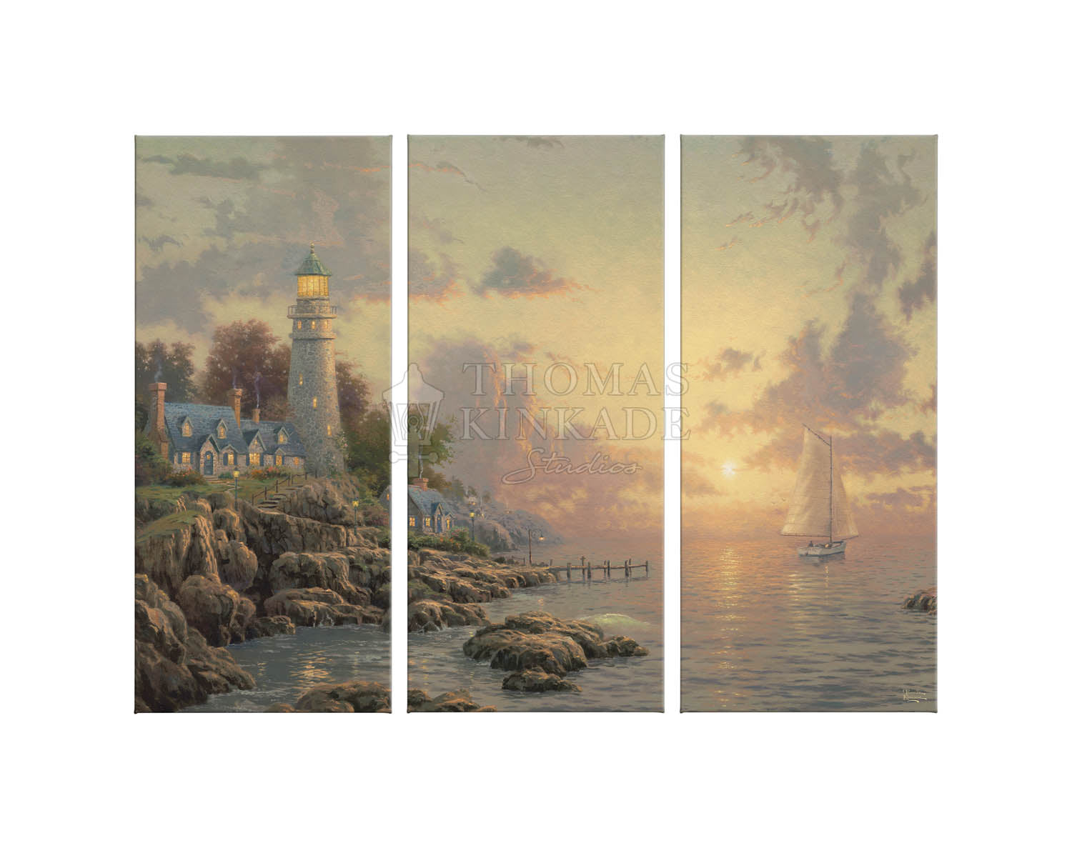 Thomas Kinkade Framed Prints set of shops 3