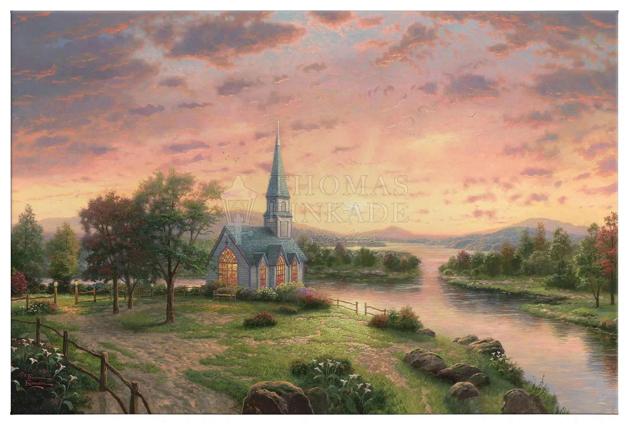 Sunrise Framed Art by Thomas high quality Kinkade