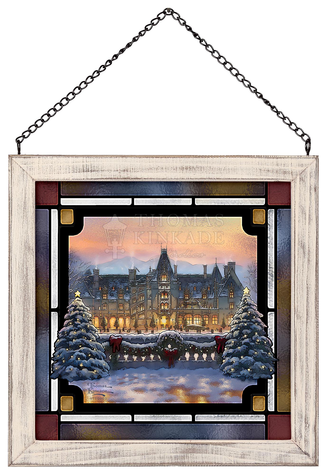 Christmas snow at Biltmore Bath Towel by JK York - Pixels Merch