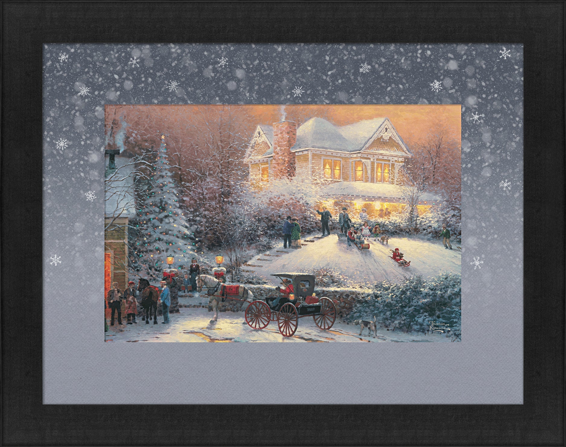 Victorian Christmas II - 10.5 victorian-christmas-ii-10-5-x-15-75-designer-mat-print-thomas-kinkade-studios