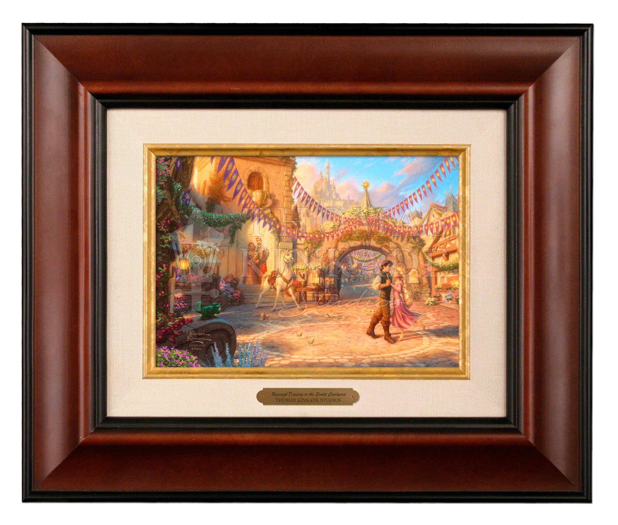 Thomas Kinkade Disney - Rapunzel Dancing in the Sunlit Courtyard