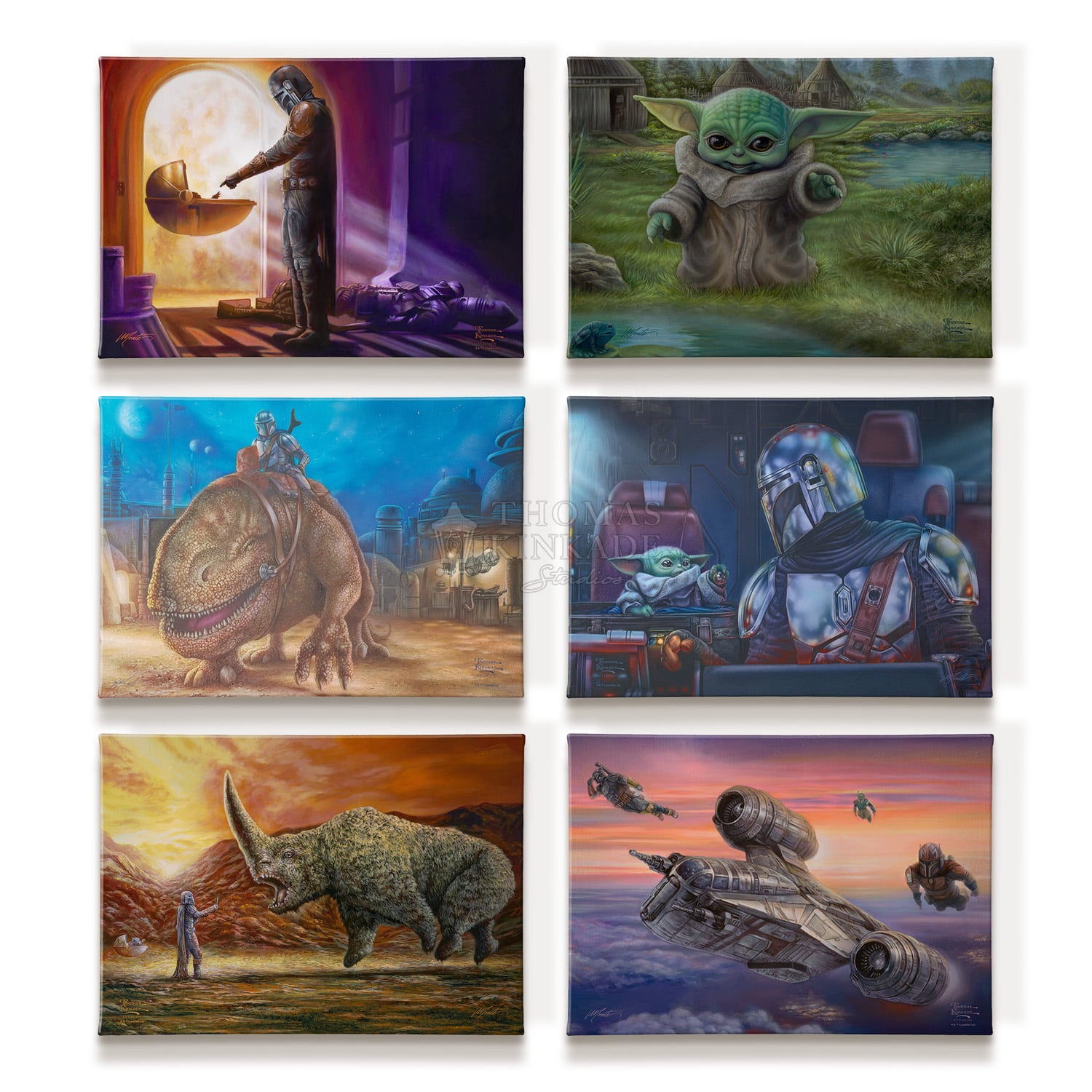 Star Wars Disney Gallery Wrapped Canvas By Thomas Kinkade Studios outlet