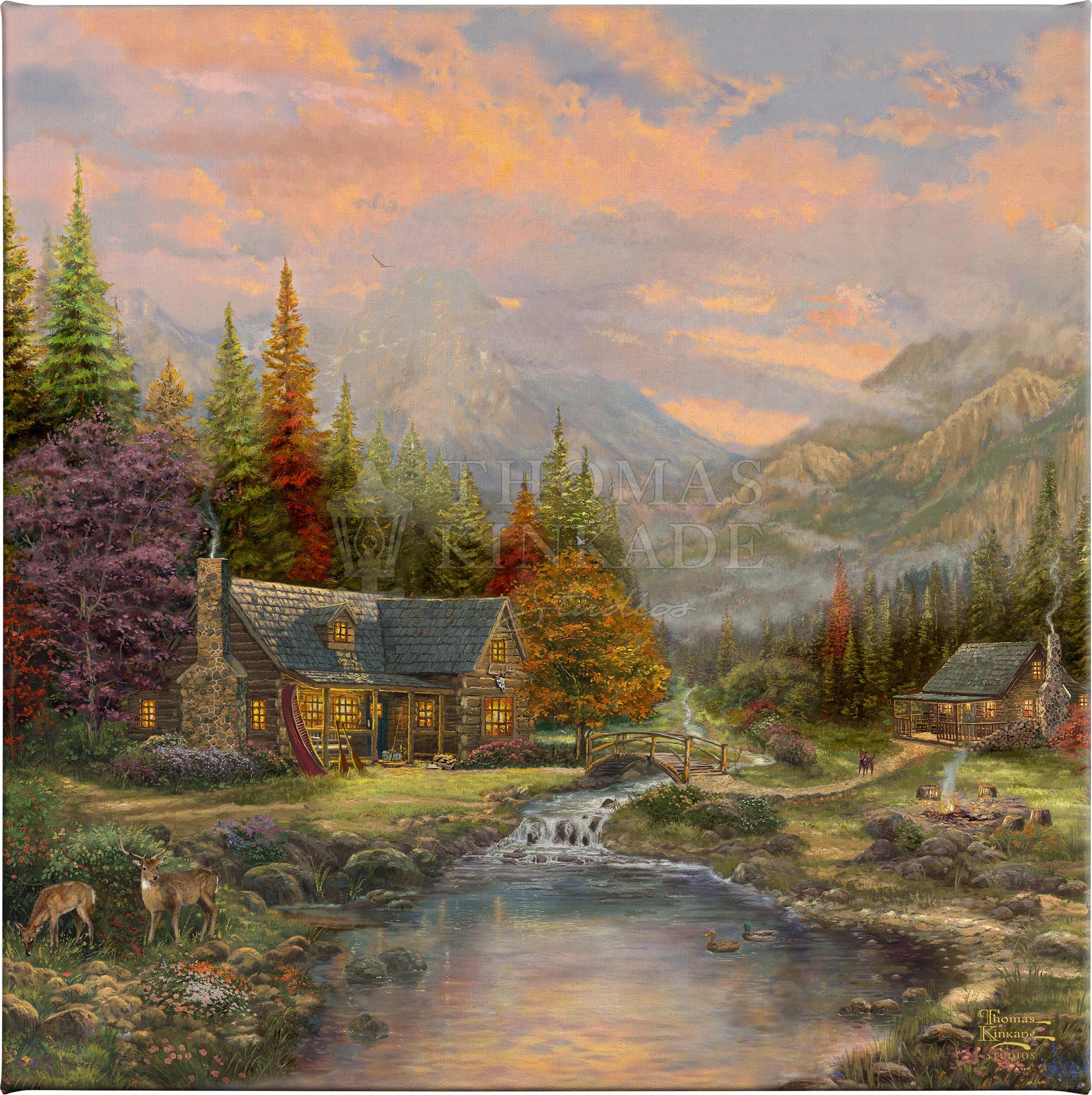 Thomas Kinkade Studios - Sierra Paradise - 14 x 14 Gallery Wrapped Canvas