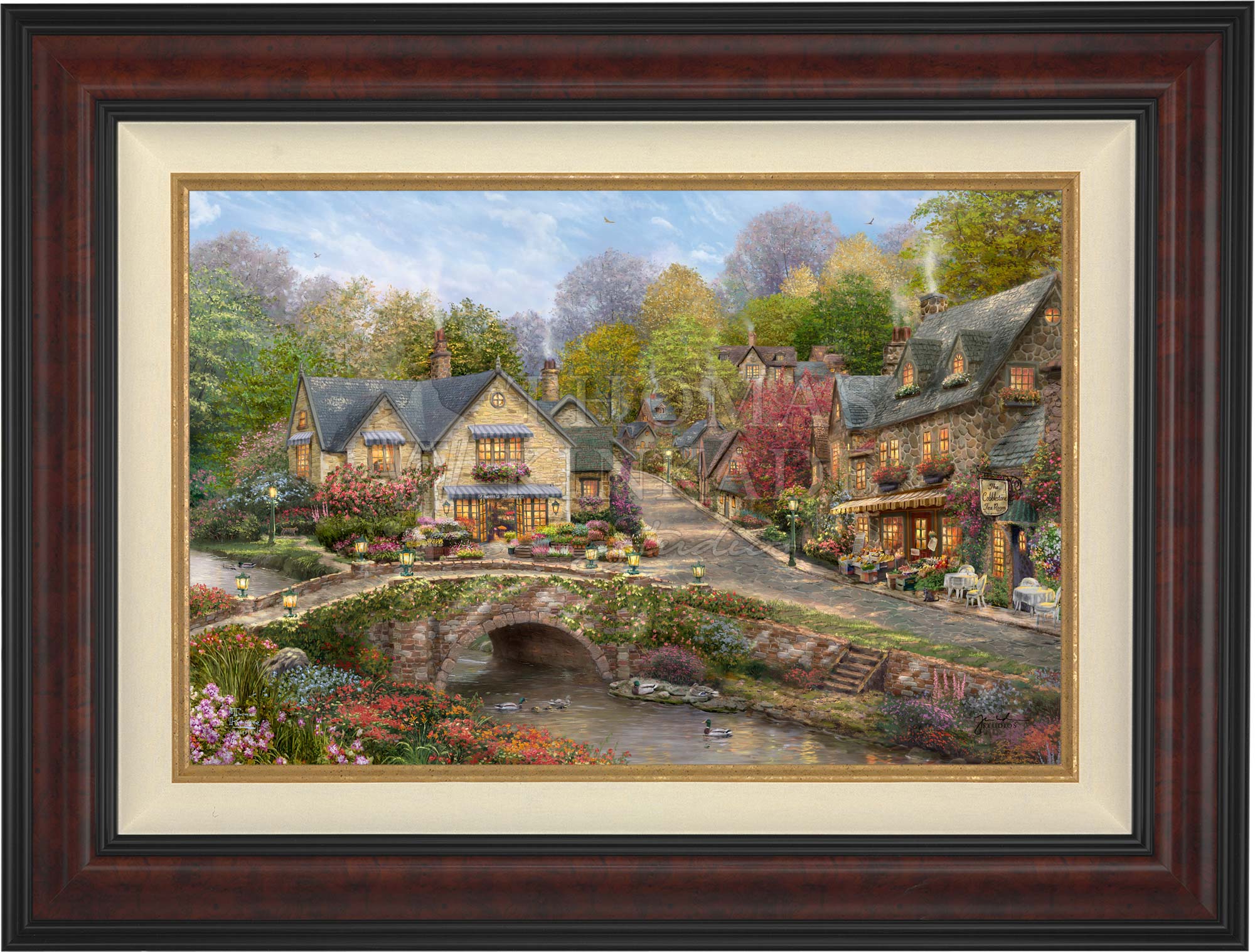 Summer in Cobblestone Village - Limited Edition Canvas – Thomas