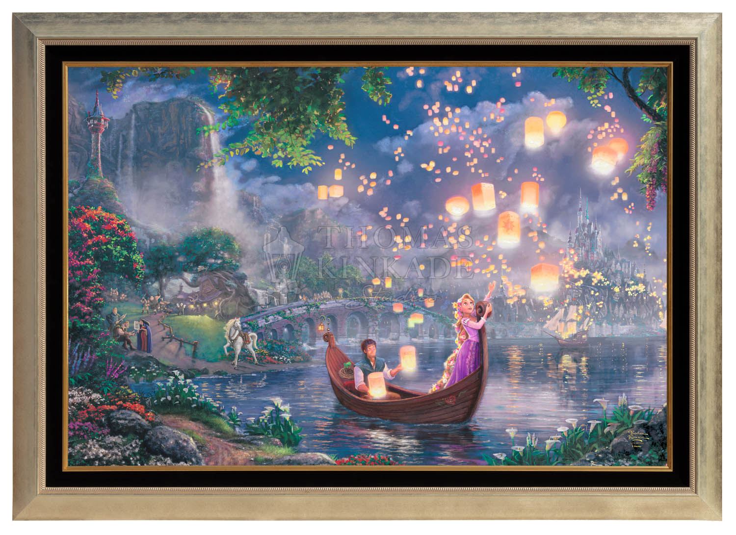 Decor Art Canvas Print, Oil Painting Tangled, complex story, Rapunzel  ，16x20