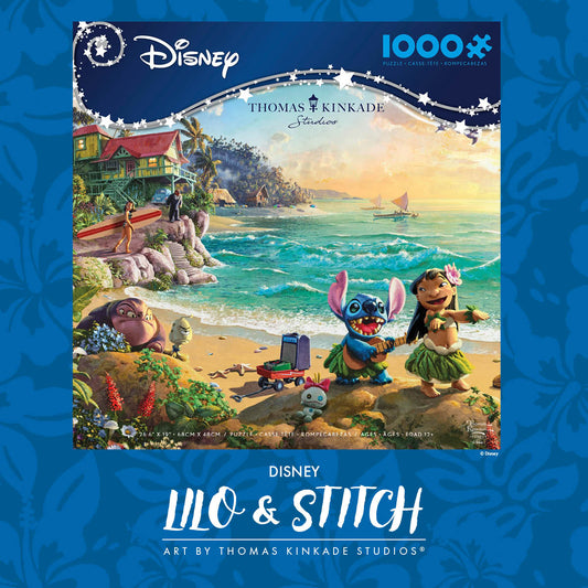Ceaco Disney Lilo & Stitch Puzzle featuring art by Thomas Kinkade Studios