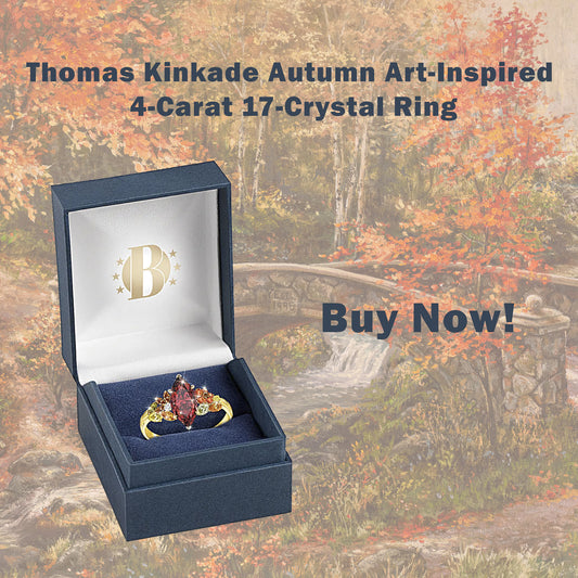 Thomas Kinkade Autumn Art-Inspired Ring