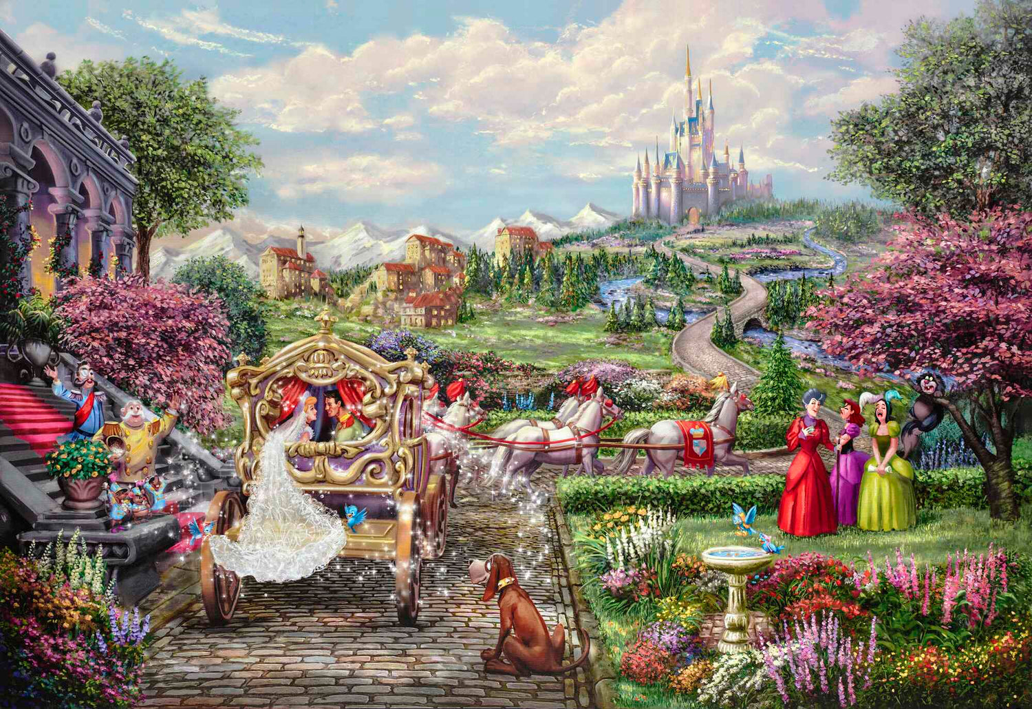 Snow White Disney Princess Thomas Kinkade Puzzle Turned Artwork!