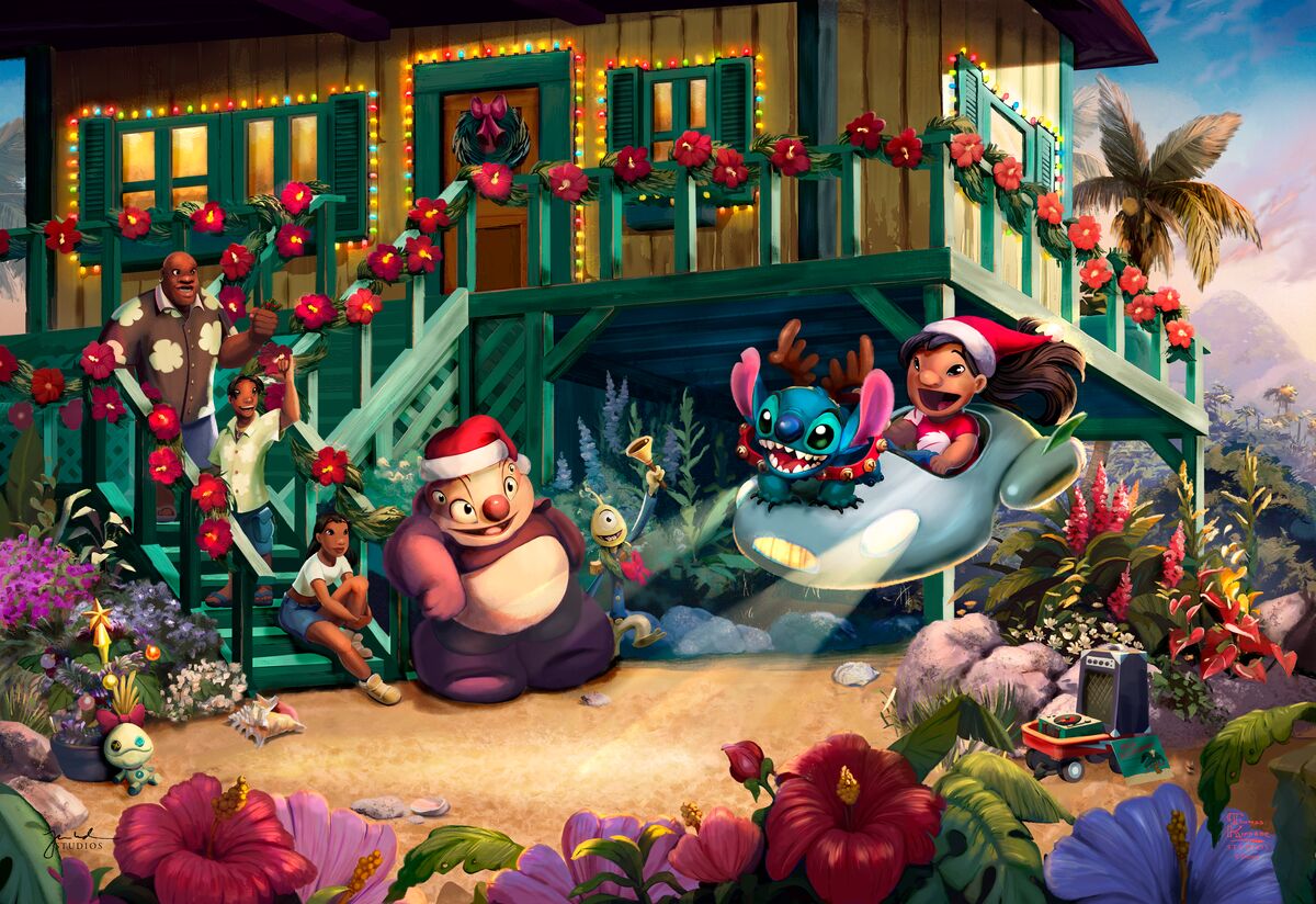 Disney Lilo and Stitch Aloha Christmas – Thomas Kinkade Studios