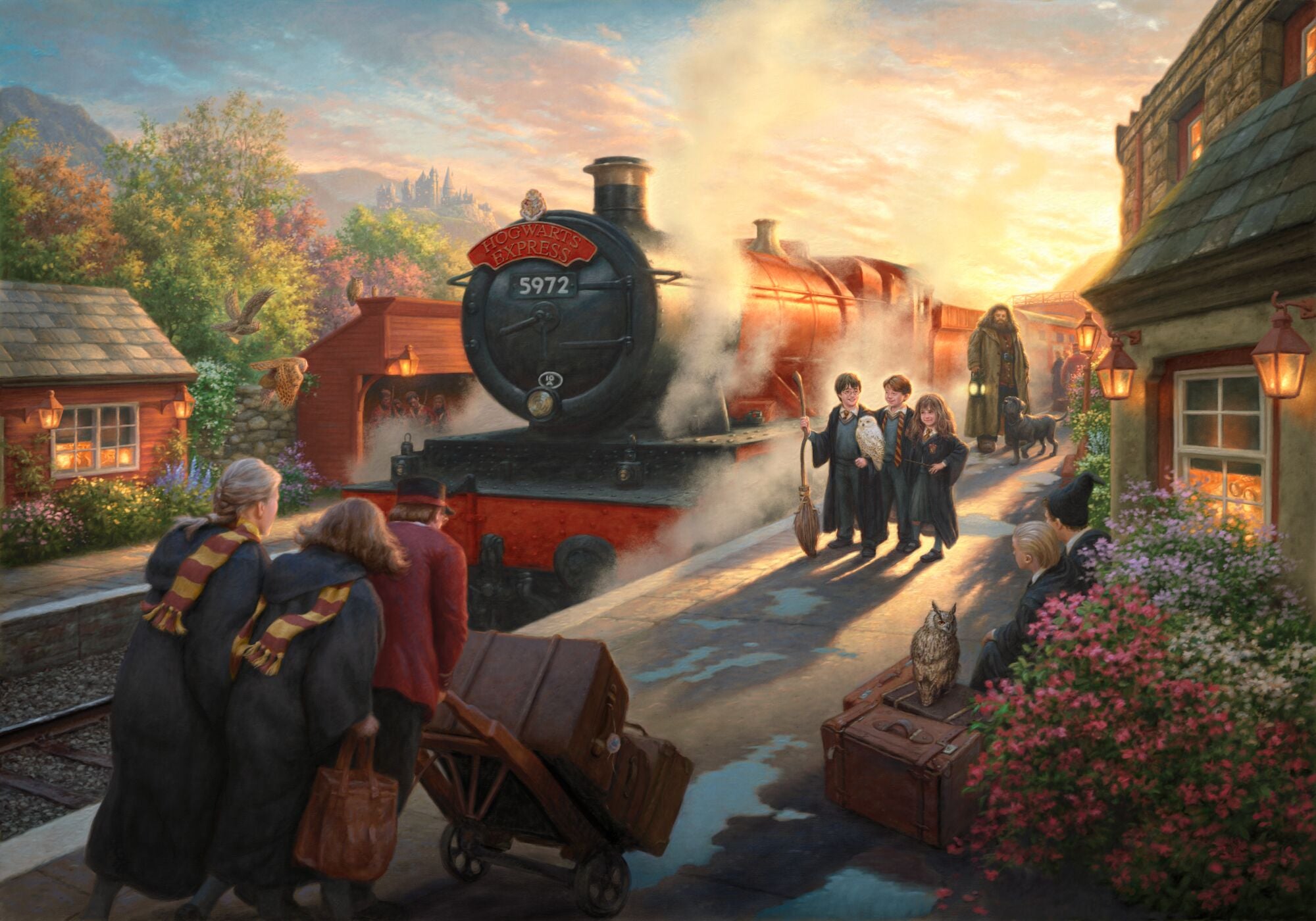 Harry Potter Hogwarts Express By Thomas Kinkade Studios harry-potter-hogwarts-express-by-thomas-kinkade-studios