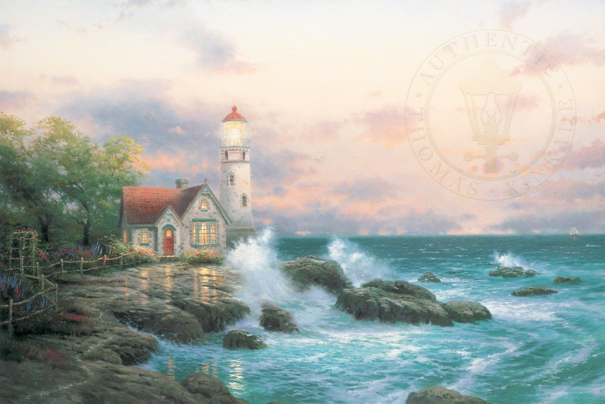 “Beacon newest of Hope” lithograph on canvas by Thomas Kinkade