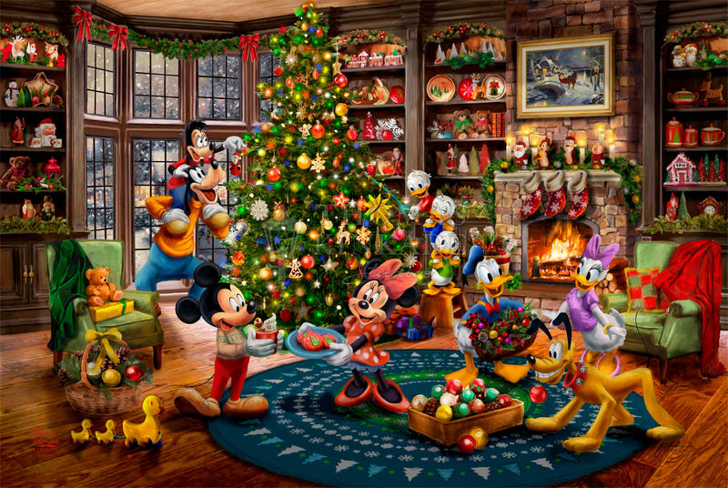 Disney Mickey and Minnie Trimming the Tree