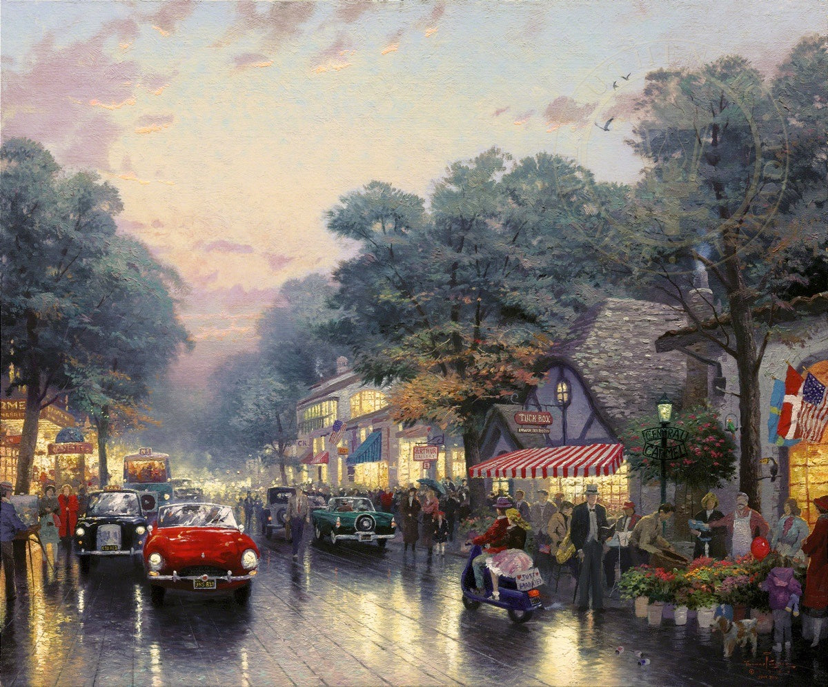 Carmel, Dolores Street And The Tuck Box Tea Room – Thomas Kinkade Studios