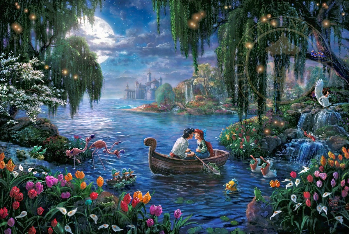 Tangled Disney Princess Thomas Kinkade Puzzle Turned Artwork 