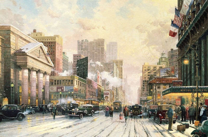 New York, Snow on Seventh Avenue, 1932