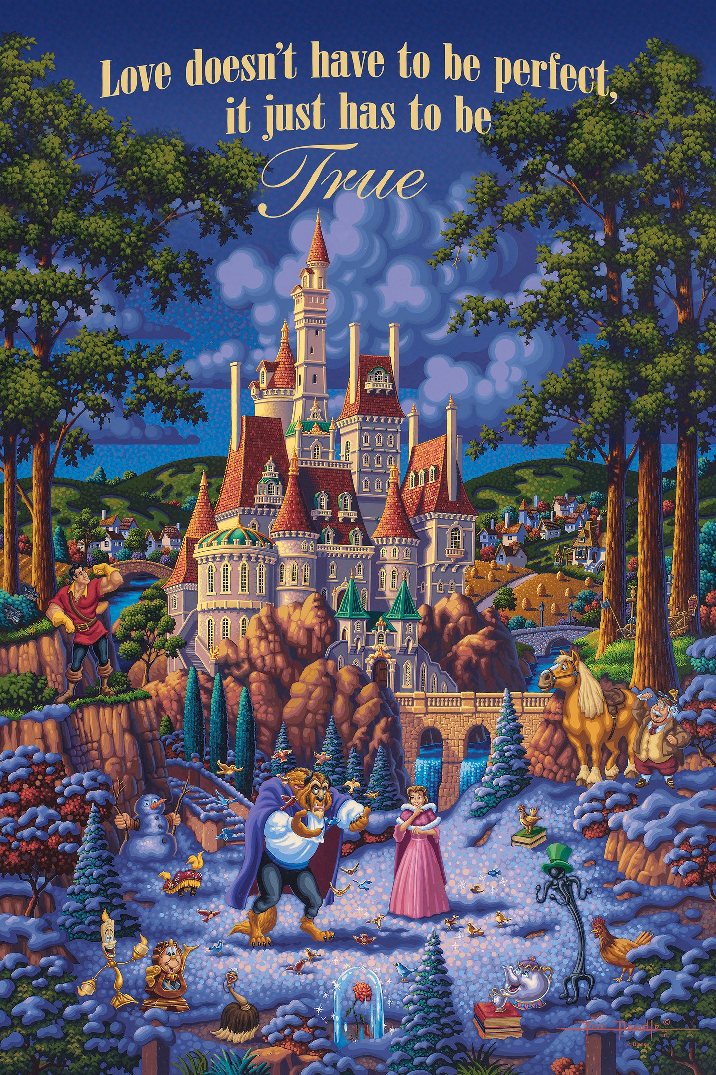 Disney Castle Romantic Date Paint by Numbers - Goodnessfind