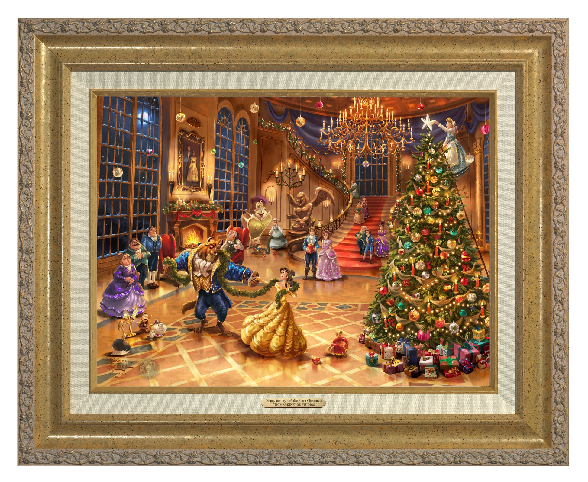158457_CLF_Disney Beauty and the Beast Christmas Celebration_12x16_Framed_Classic_Gold.jpg
