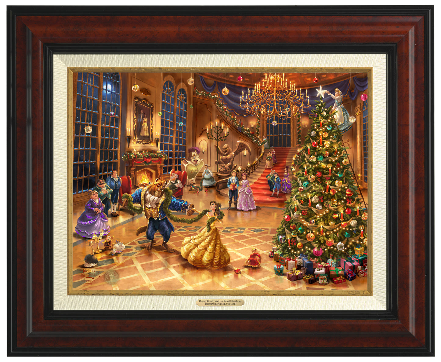 158458_CLF_Disney Beauty and the Beast Christmas Celebration_12x16_Framed_Classic_Burl.jpg