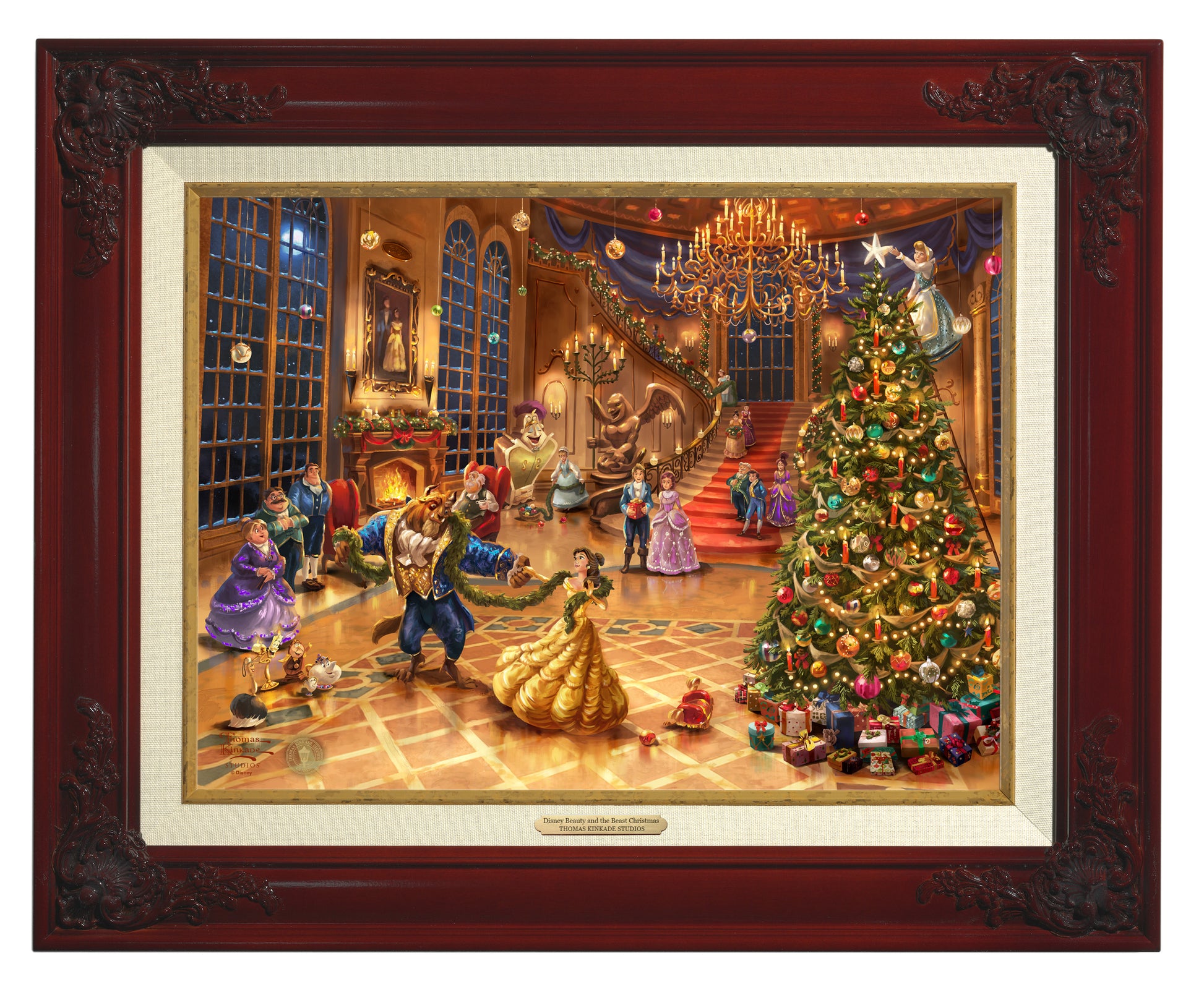 158459_CLF_Disney Beauty and the Beast Christmas Celebration_12x16_Framed_Classic Brandy.jpg