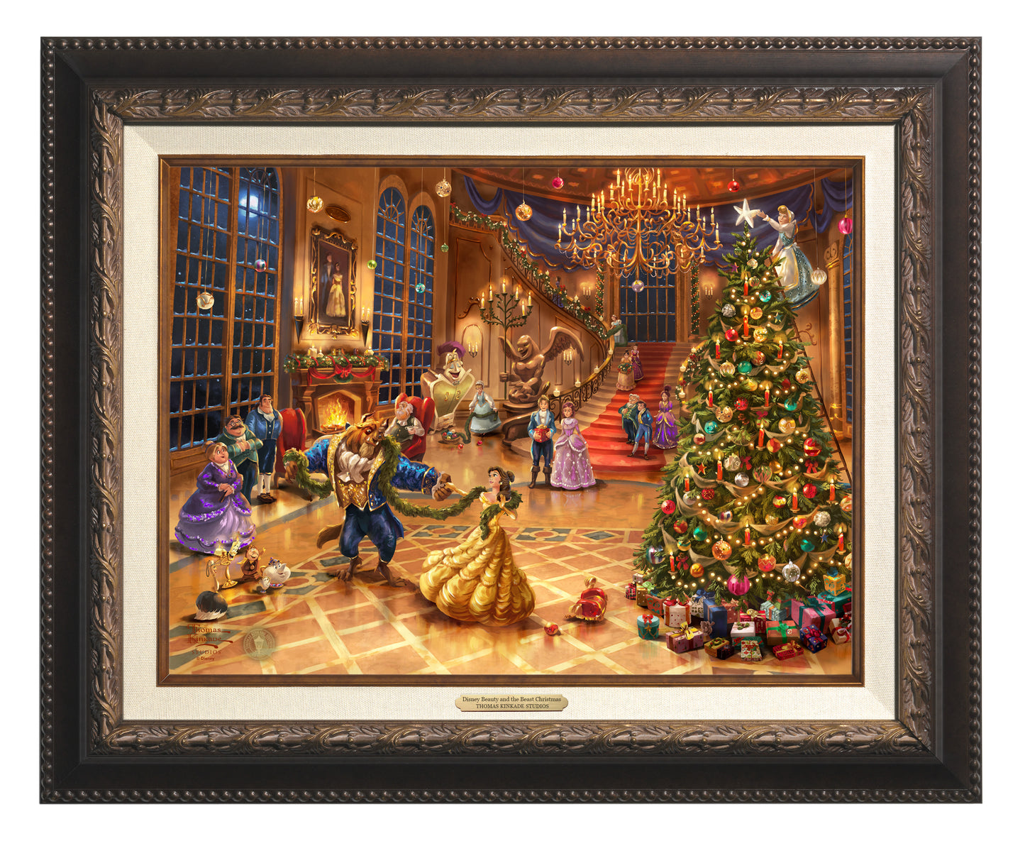 158461_CLF_Disney Beauty and the Beast Christmas Celebration_12x16_Framed_Classic_Aged Bronze.jpg