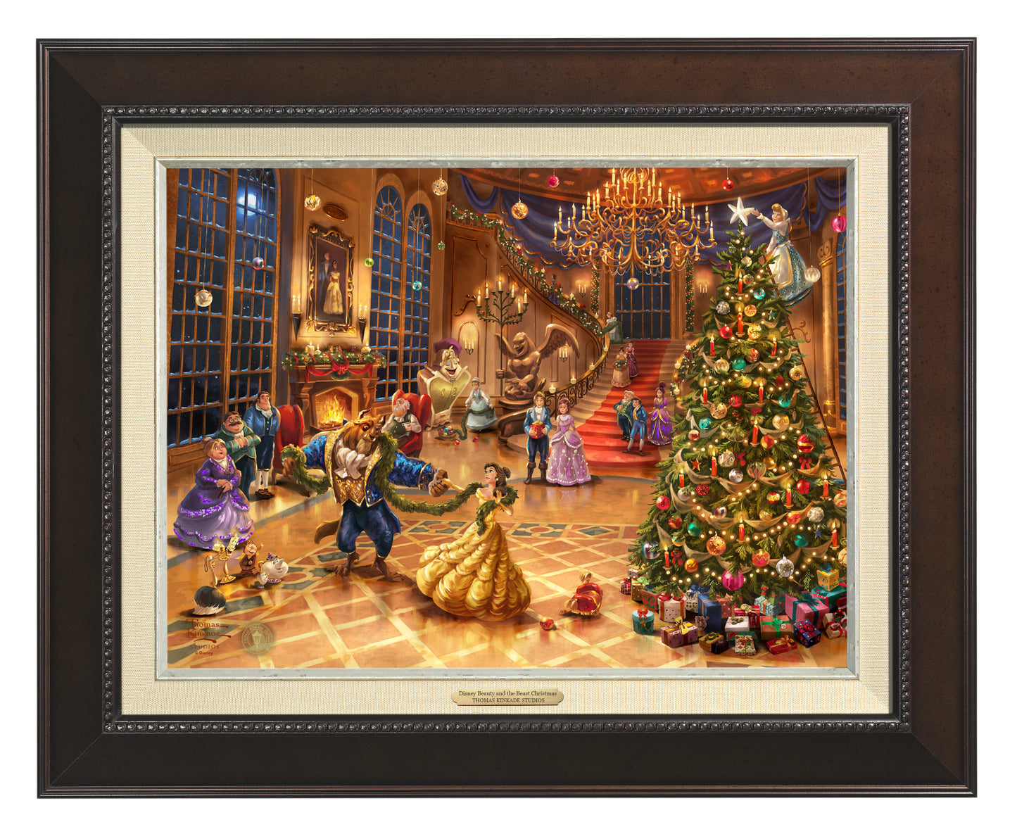 158462_CLF_Disney Beauty and the Beast Christmas Celebration_12x16_Framed_Classic_Expresso.jpg