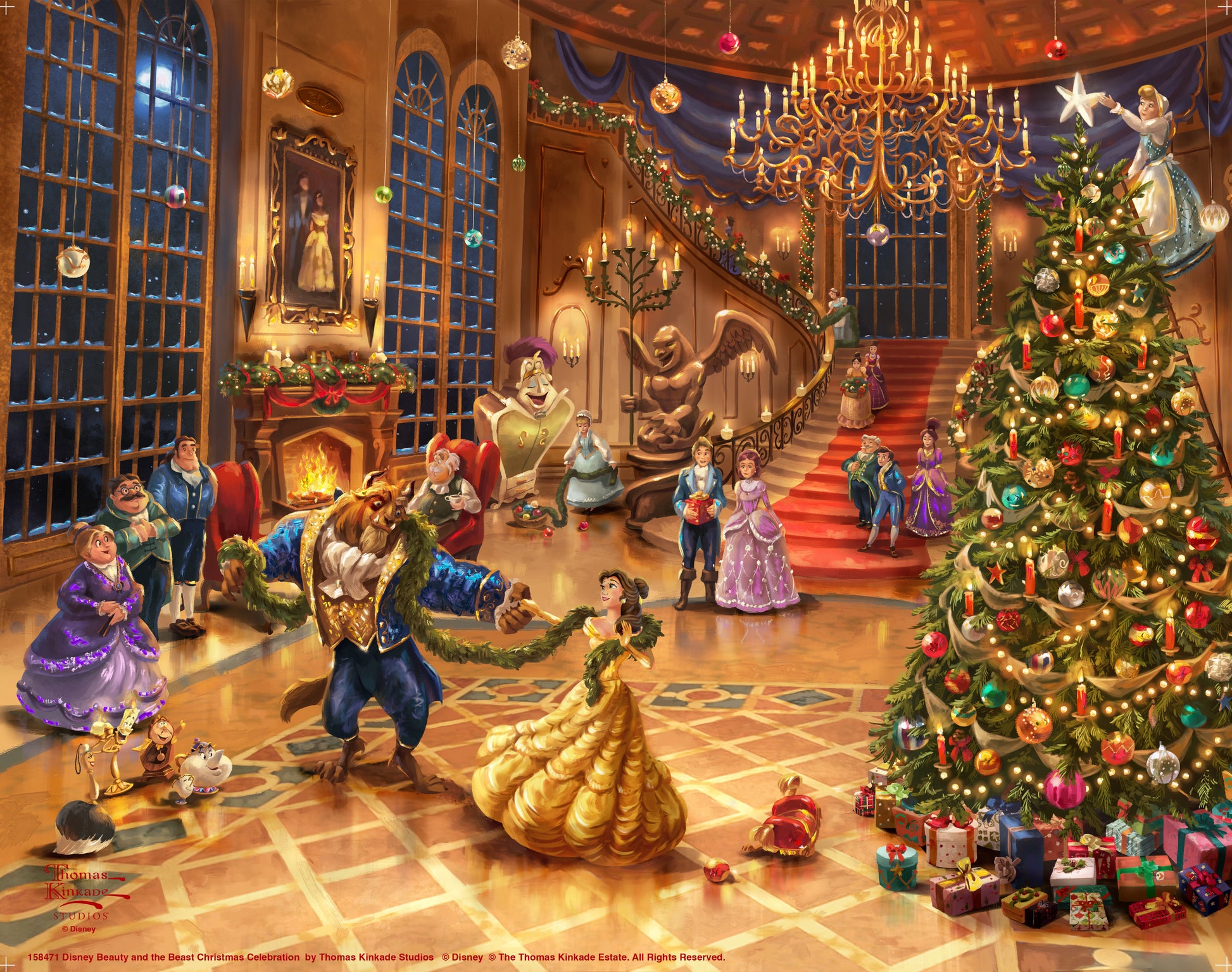 158471_GFT Disney Beauty and the Beast Christmas Celebration 11X14 ART PRINT.jpg
