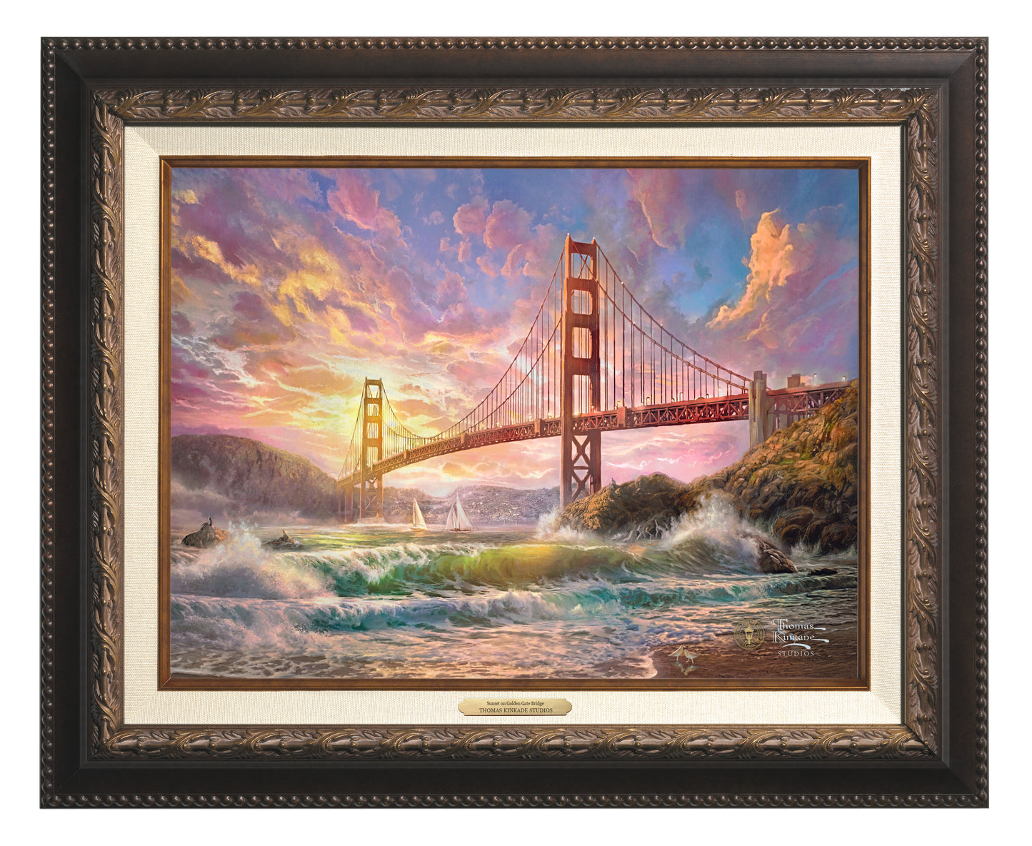 161423_f_CLF Sunset on Golden Gate Bridge 12X16 Classic - Aged Bronze.jpg