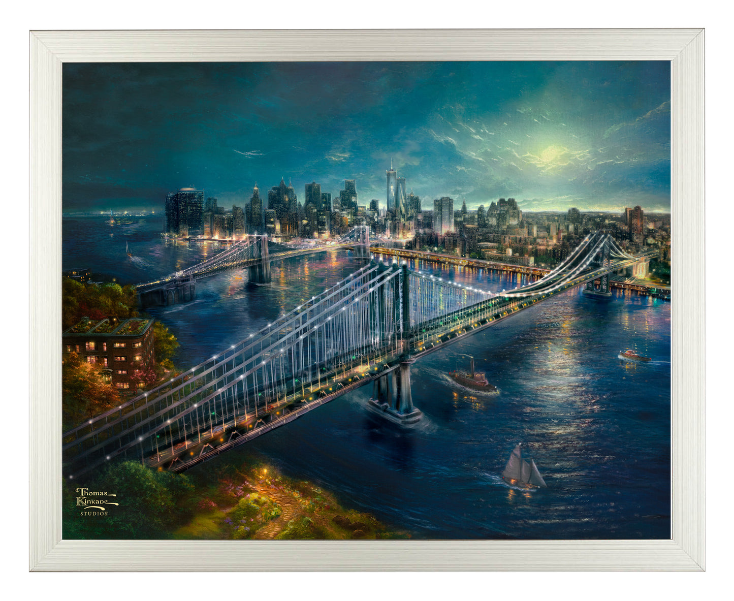 161586 Moonlight over Manhattan_11x14_Silver_FRA.jpg