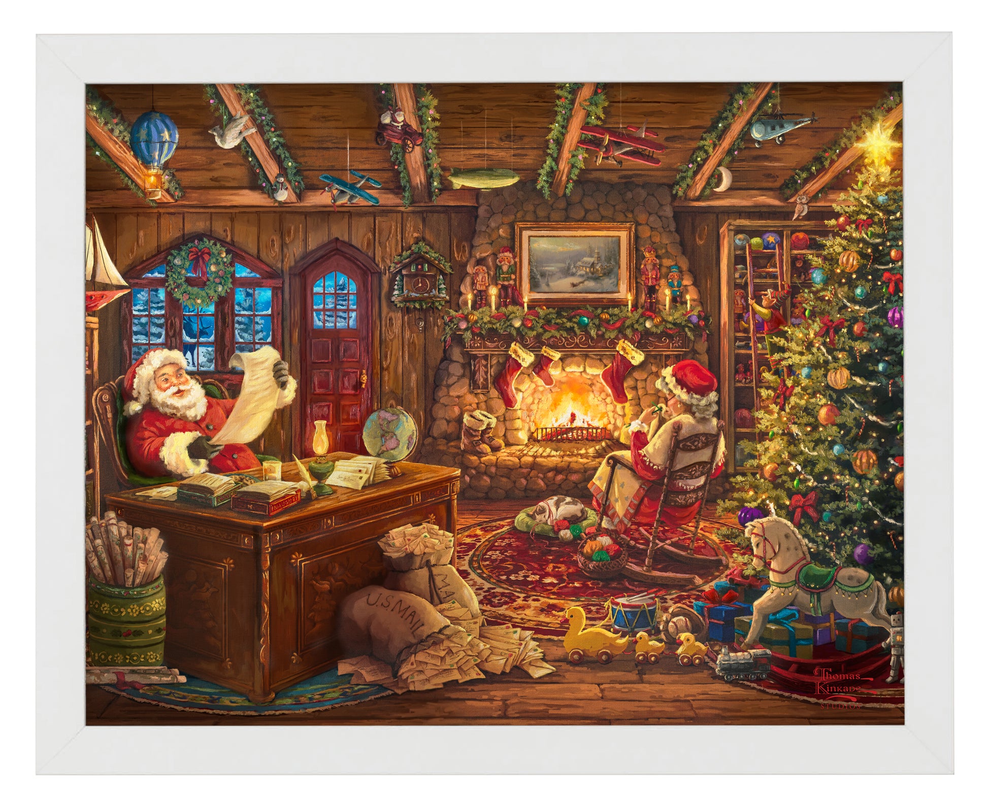 164141_FRA Santa Checking His List 11X14 Art Print WF.jpg