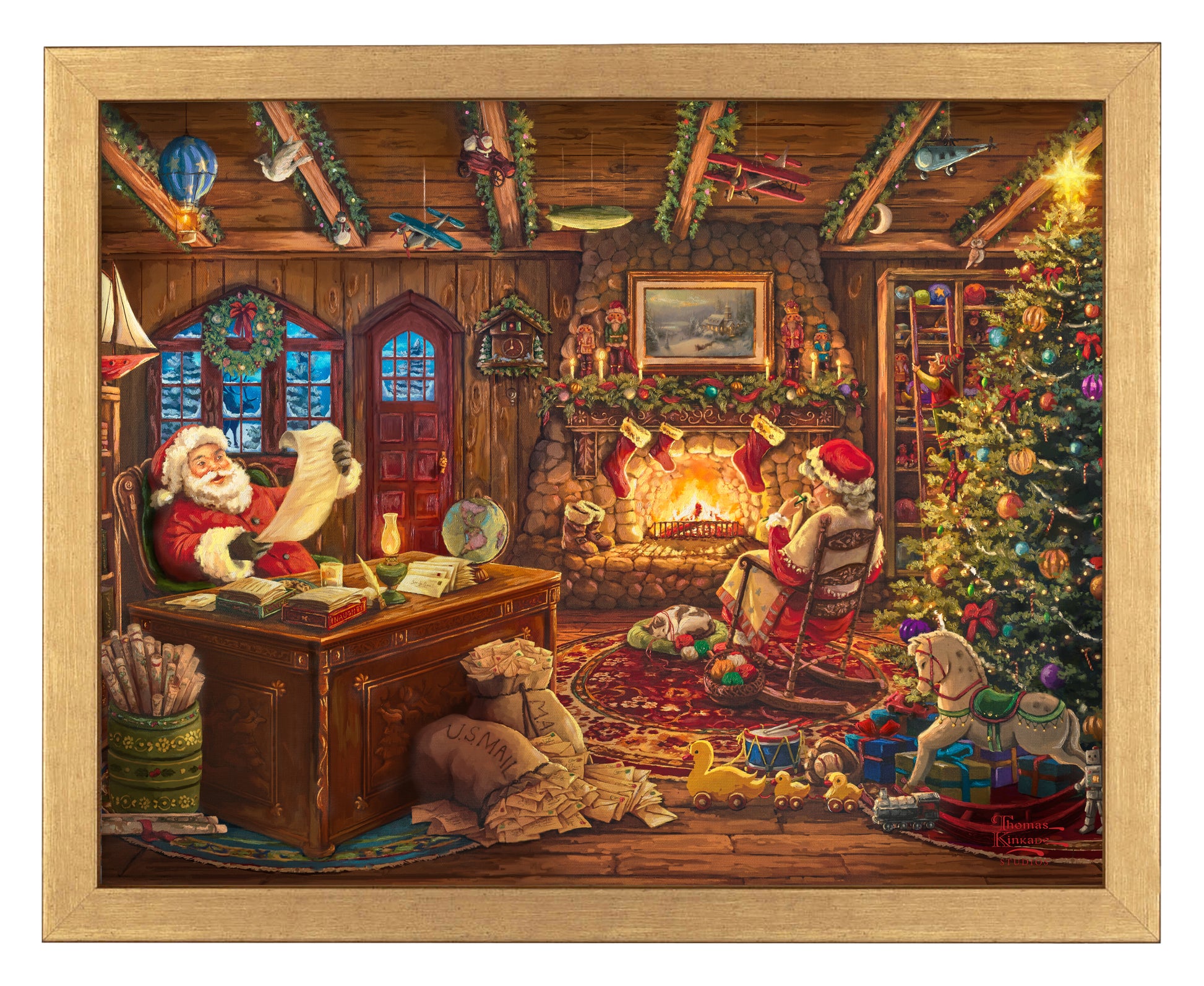 164144_FRA Santa Checking His List 11X14 Art Print GF.jpg