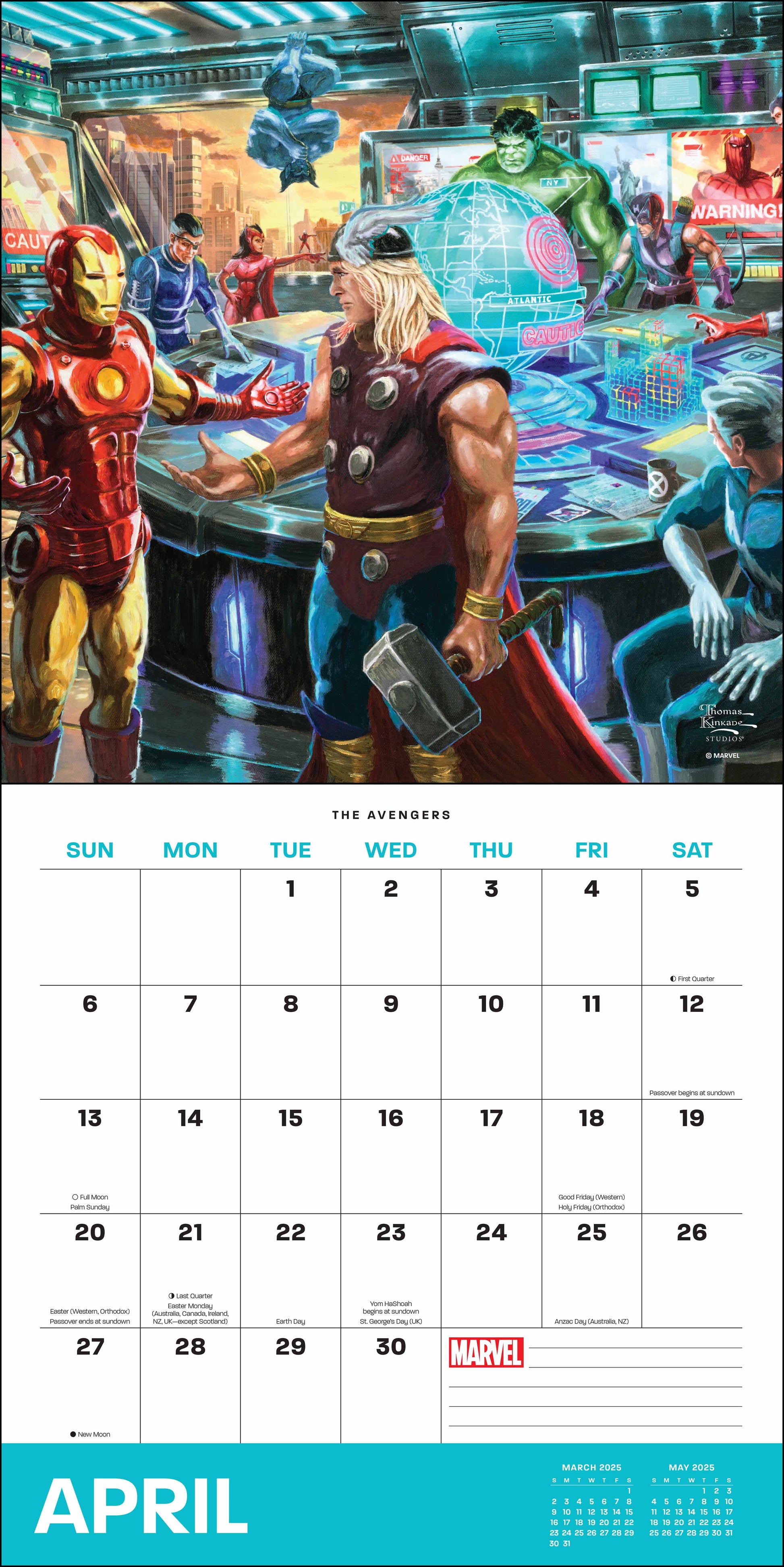MARVEL by Thomas Kinkade Studios 2025 Wall Calendar marvel-by-thomas-kinkade-studios-2025-wall-calendar