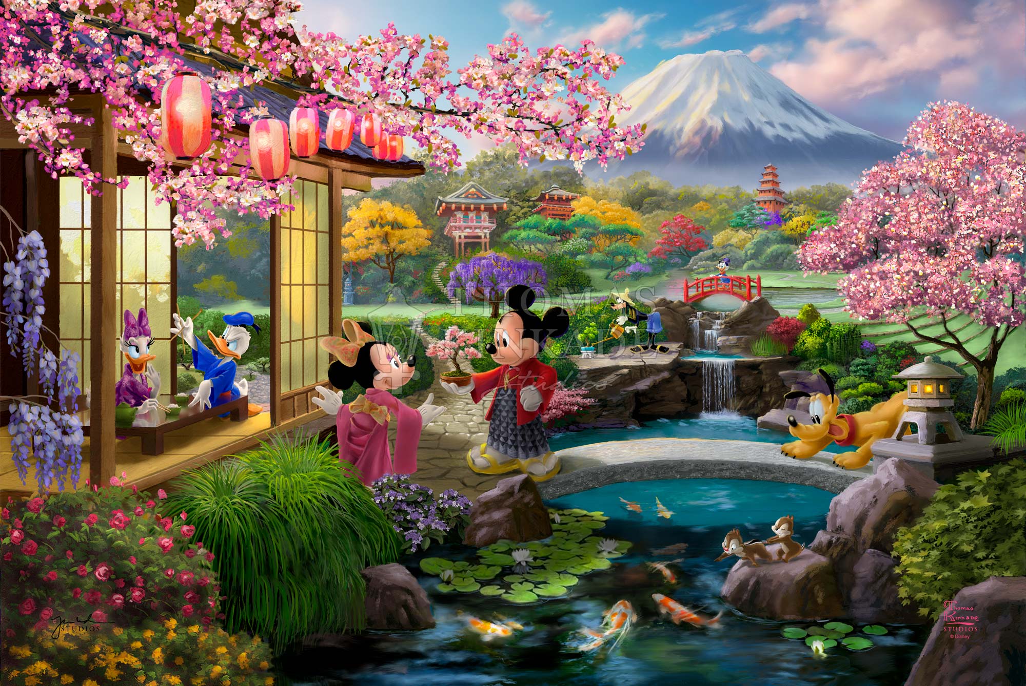 Disney Mickey and Minnie in Japan - Jewel Edition Art – Thomas Kinkade  Studios