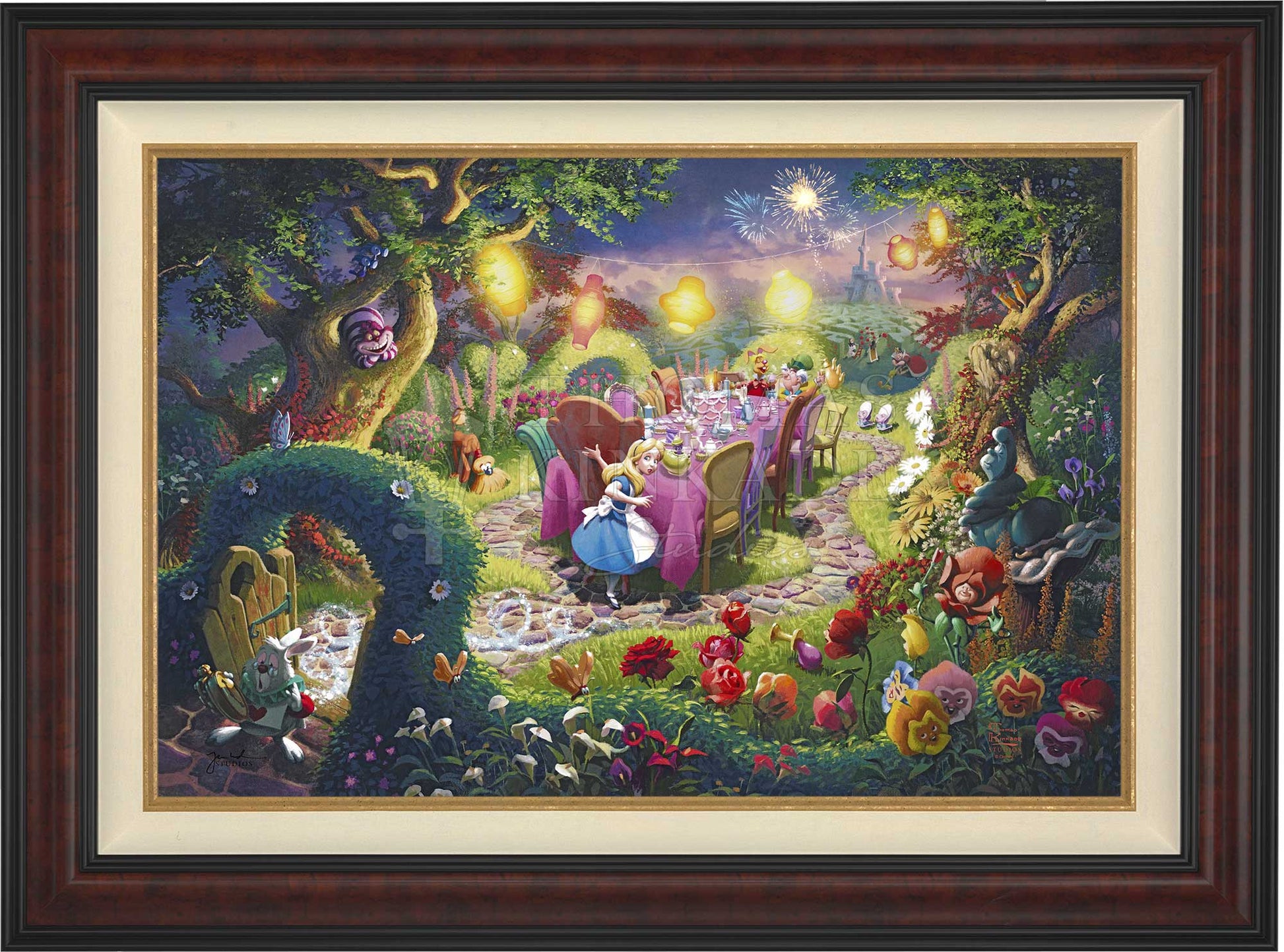 Alice in Wonderland, Mad Hatters Tea Party available as Framed