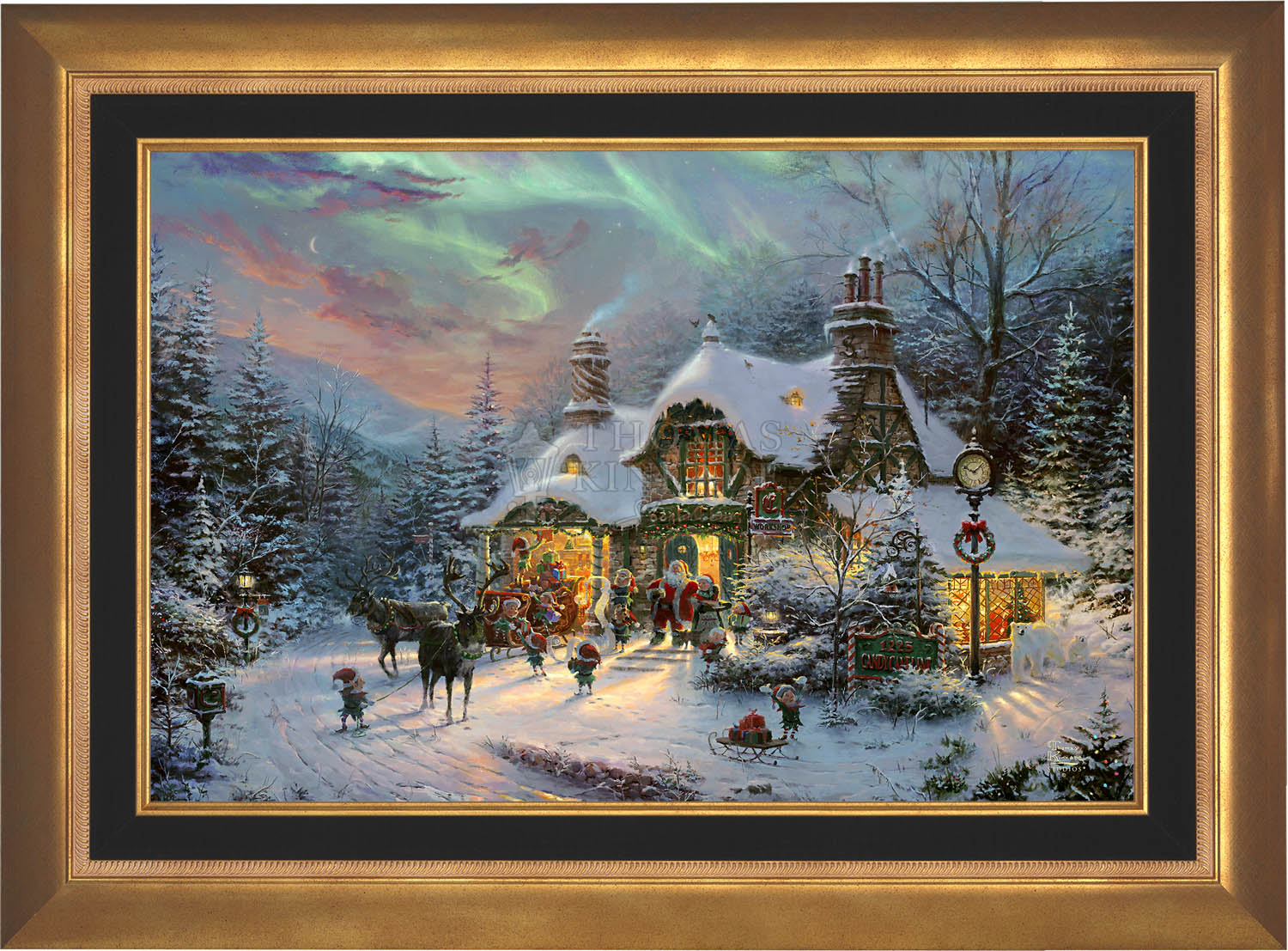 ART SALE Thomas Kinkade Original Lithograph Signed sale and Gilt Framed