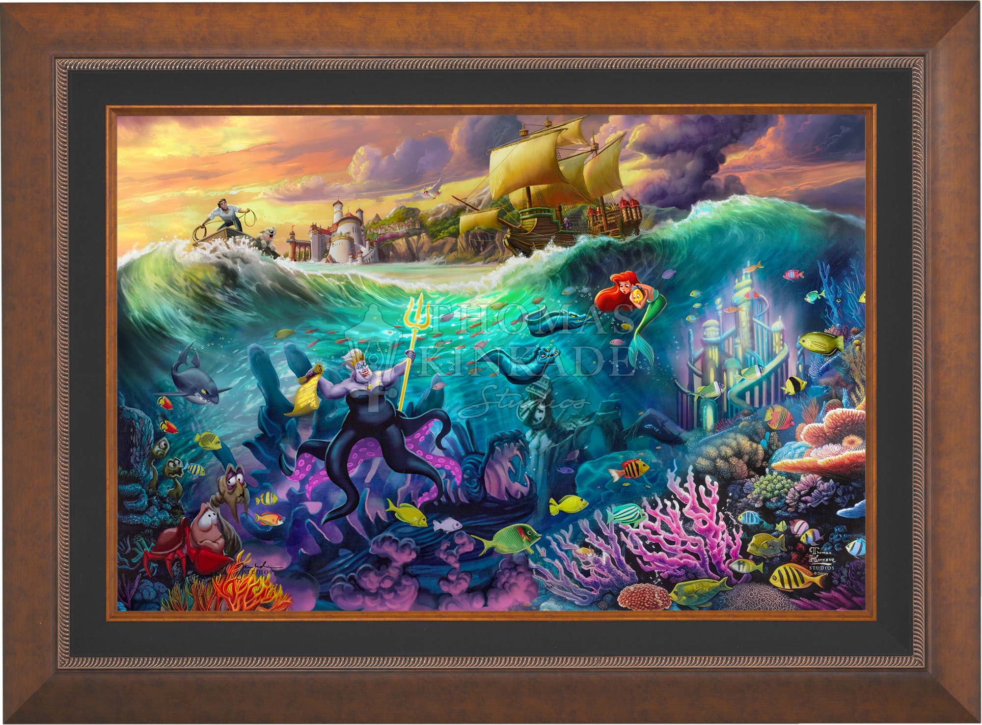 Disney Ursula Limited Edition Canvas Thomas Kinkade Studios