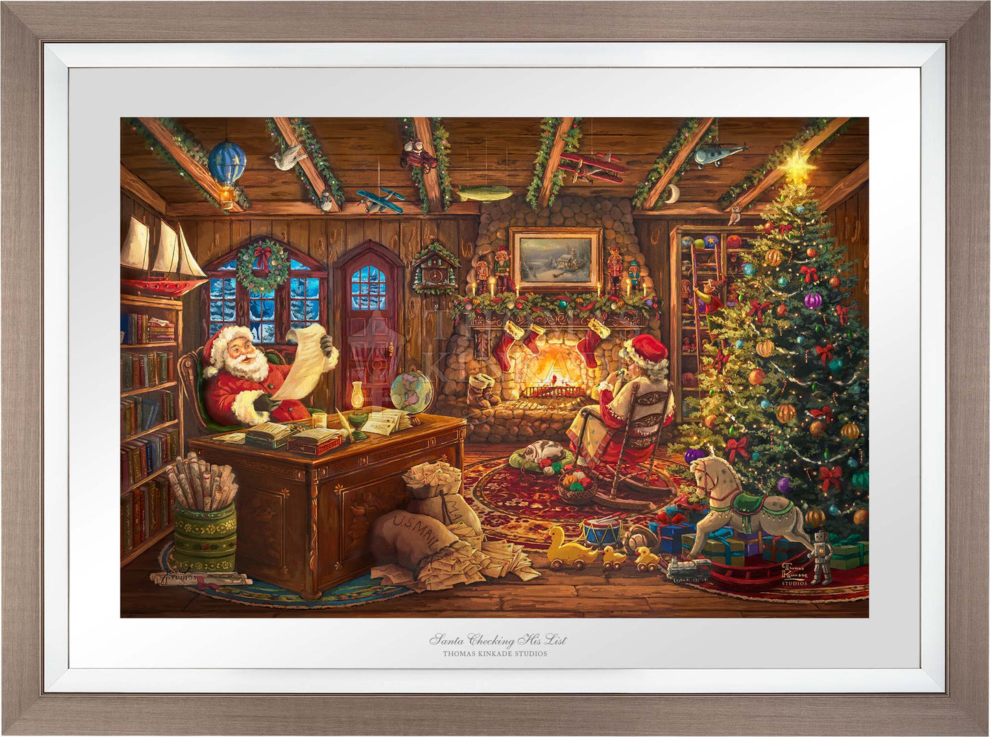 Thomas Kinkade Holiday - Santa Checking His List - 1000 Piece Puzzle –