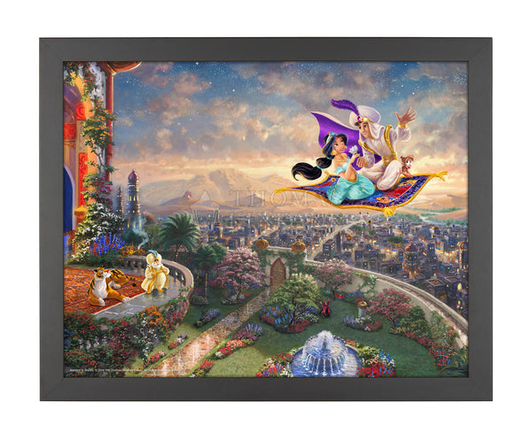 訳あり Thomas Kinkade アラジン キャンバスアート 絵画/タペストリ