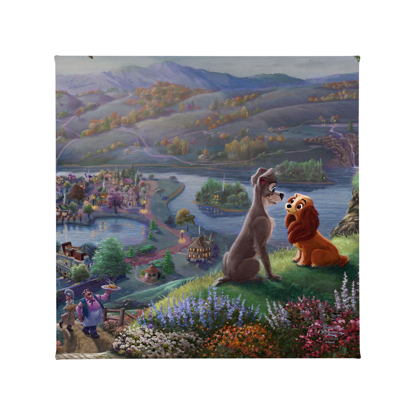 Disney Beauty and the Beast Falling in Love - 14 x 14 Gallery Wrappe –  Thomas Kinkade Studios