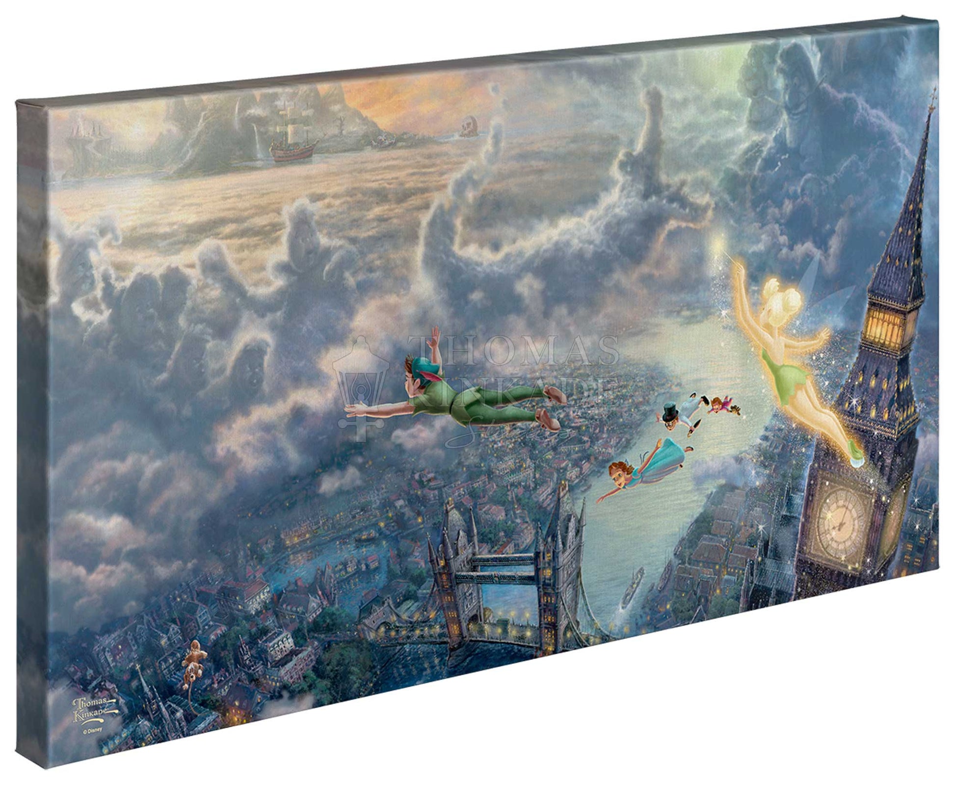 Disney Tinker Bell and Peter Pan Fly to Never Land - 16 x 31