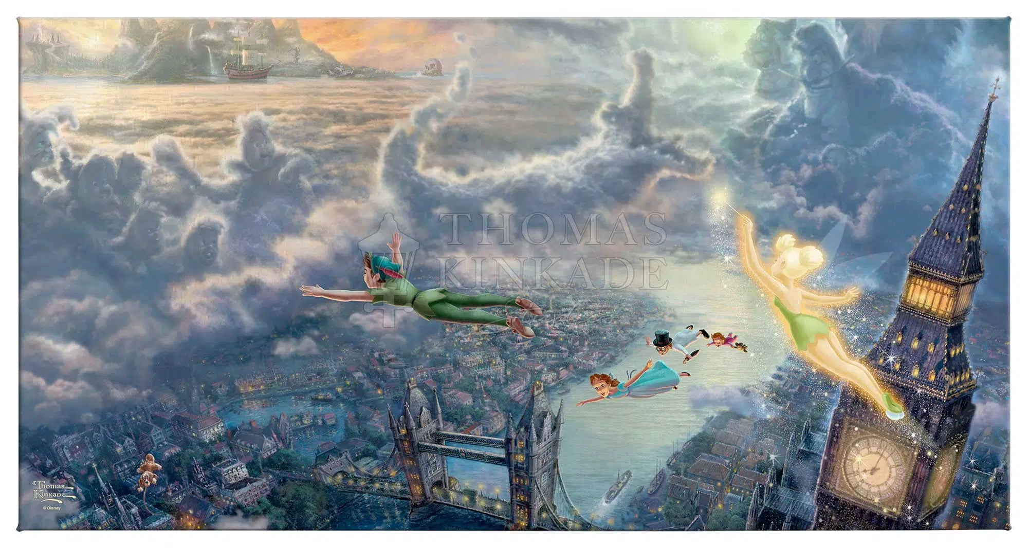 Tinker Bell and Peter Pan Fly to Never Land ジグソーパズル  アルミ製フレーム No 10T　セット